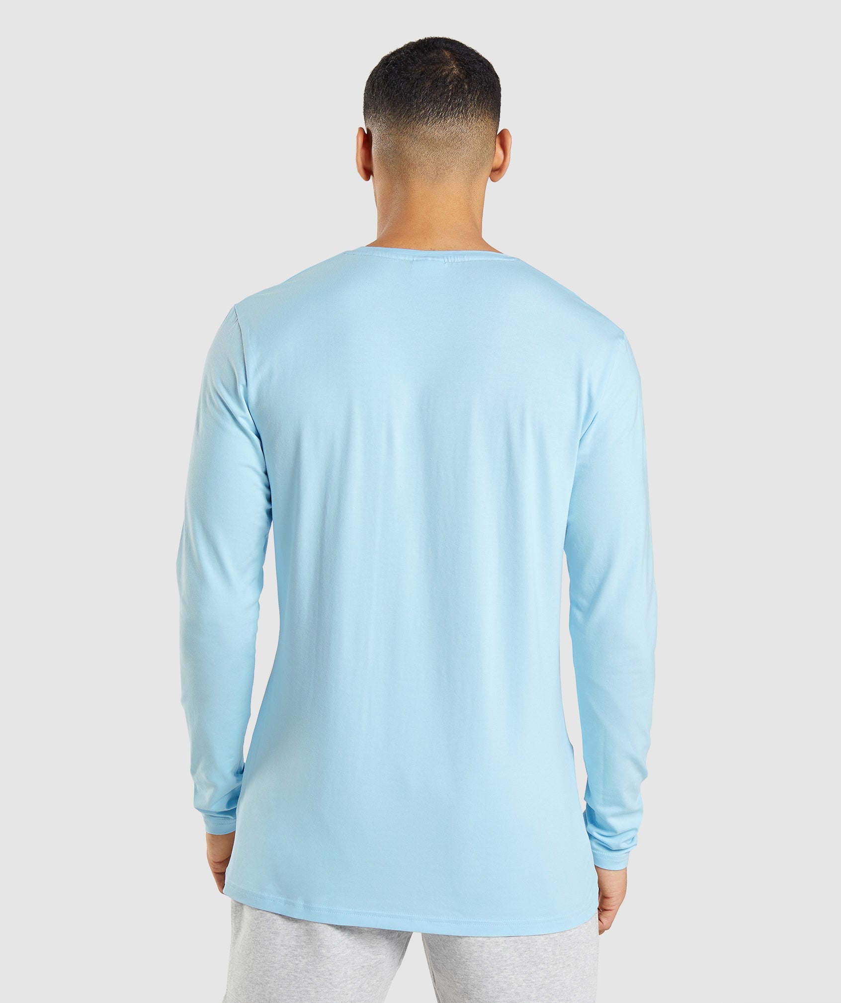 Essential Long Sleeve T-Shirt in Linen Blue - view 2