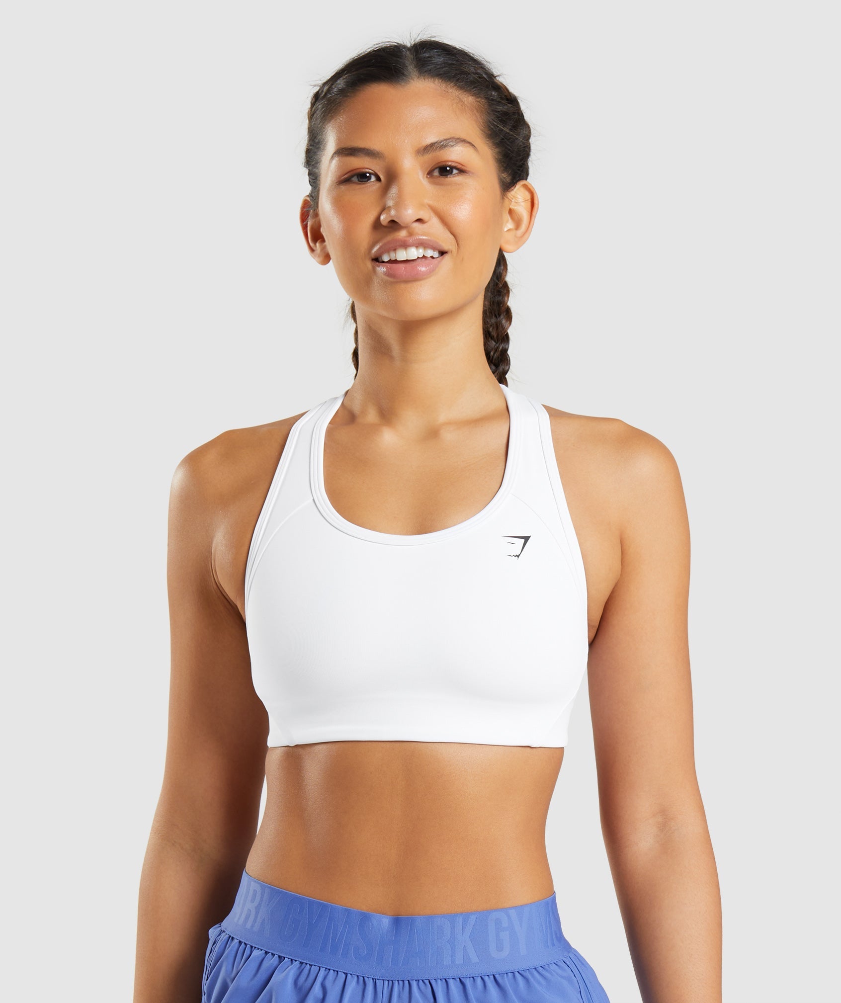Essential Racer Back Sports Bra in White - view 1