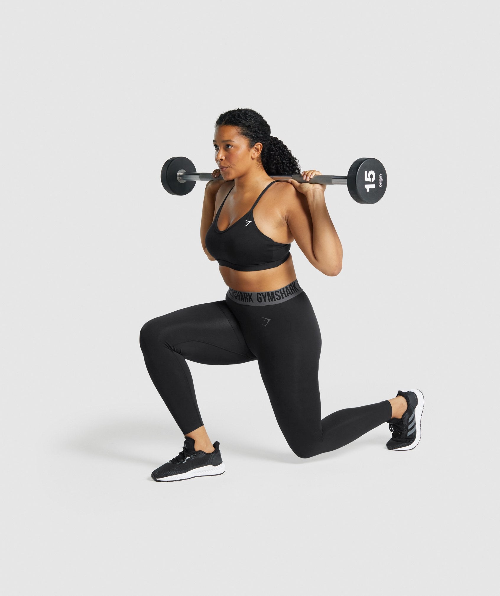 Gymshark Leggings Workout Womens Black B1A2T Grip Waist Gym CrossFit Large