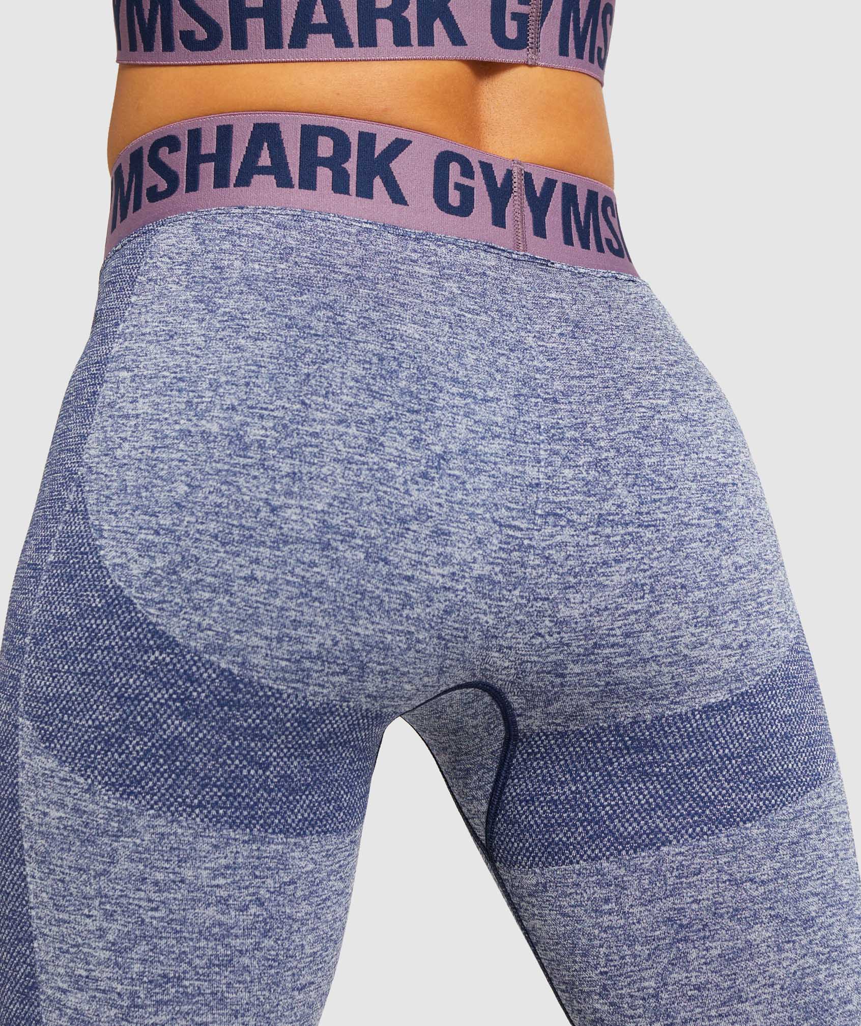 Gymshark Flex Leggings Steel Blue Marl/ Evening Navy Blue Size Women Small