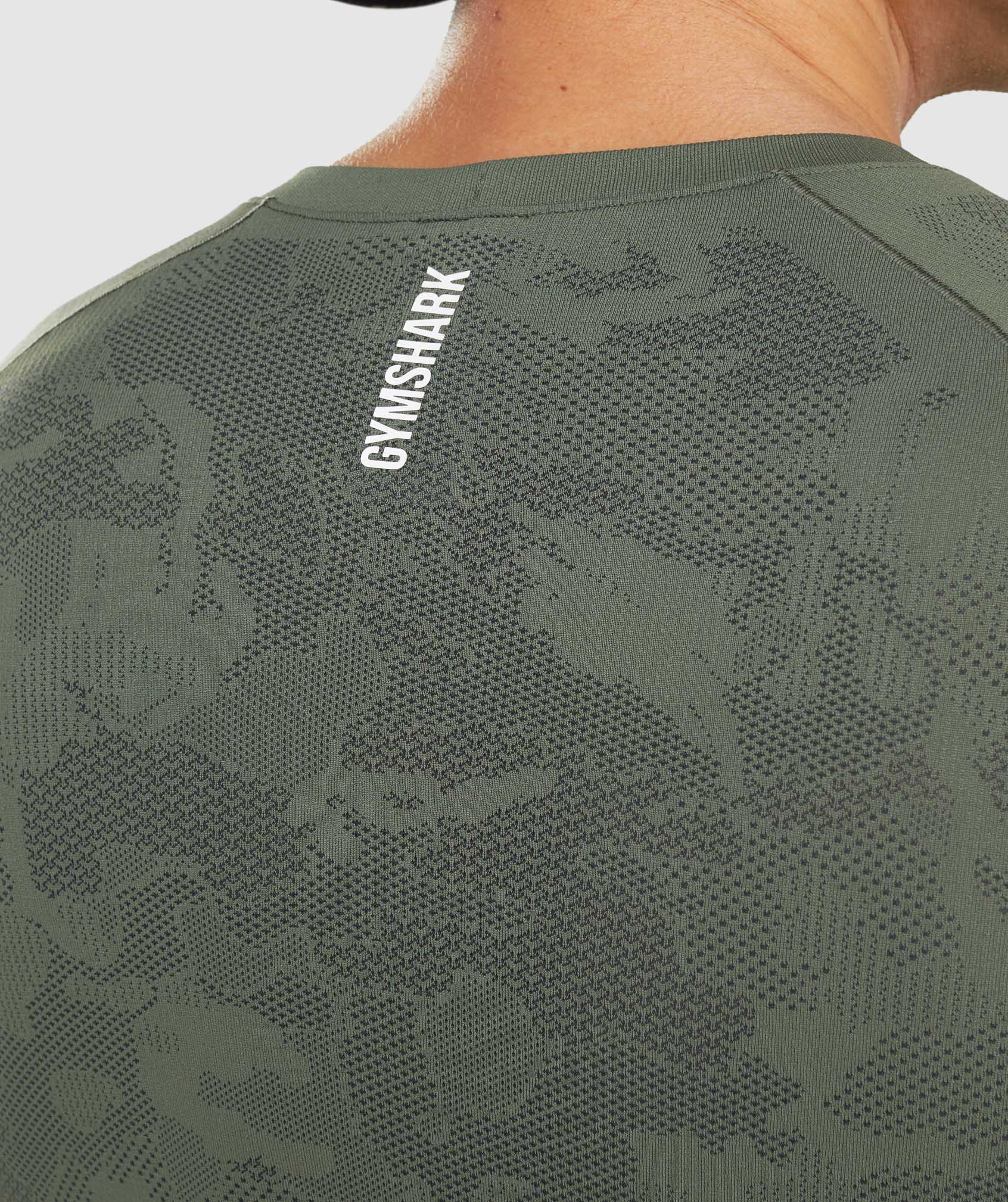 Gymshark Geo Seamless T-Shirt - Aloe Green/Tea Green