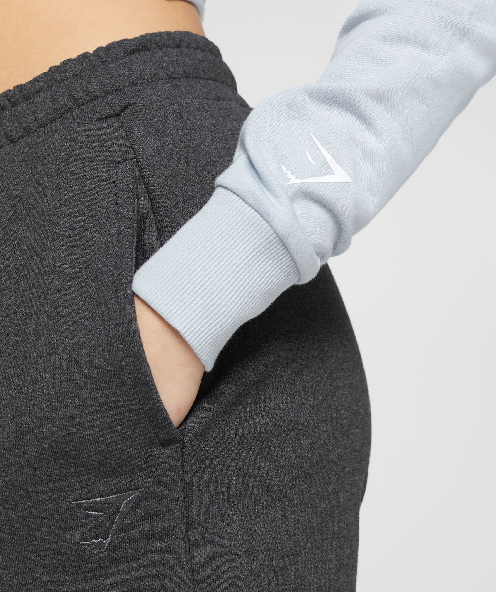 Gymshark Lifting Graphic Cropped Sweatshirt - Dark Grey