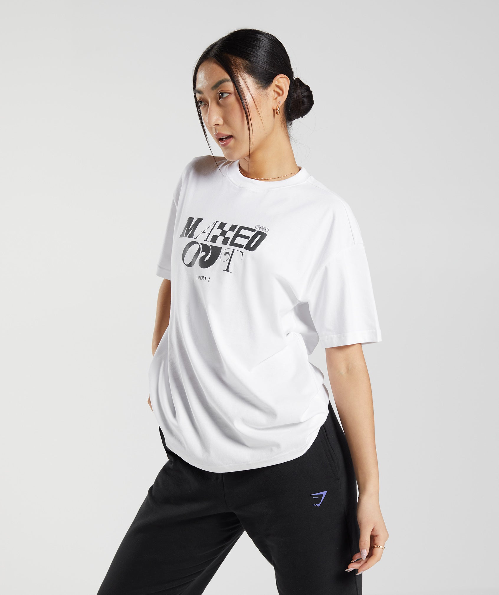 Maxed Out Oversized T-Shirt in White - view 3