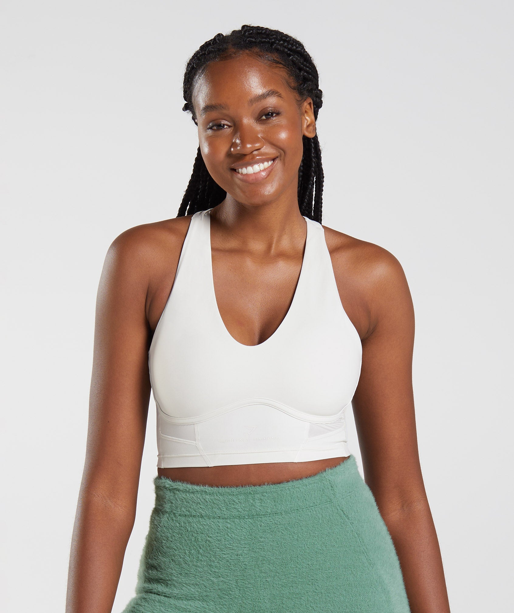 lululemon ENERGY LONGLINE - Light support sports bra - white