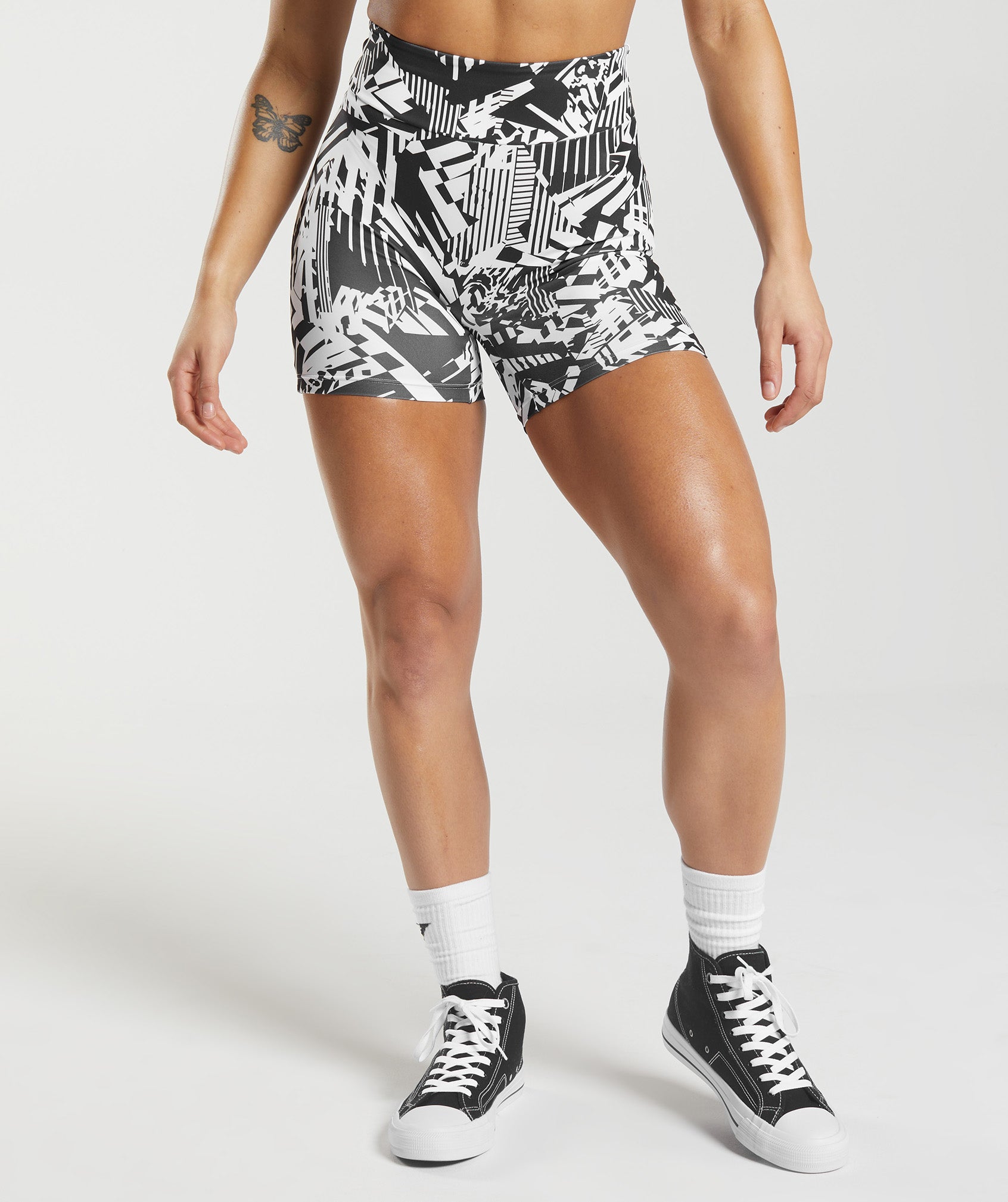 GS Power Original Tight Shorts in Black Print