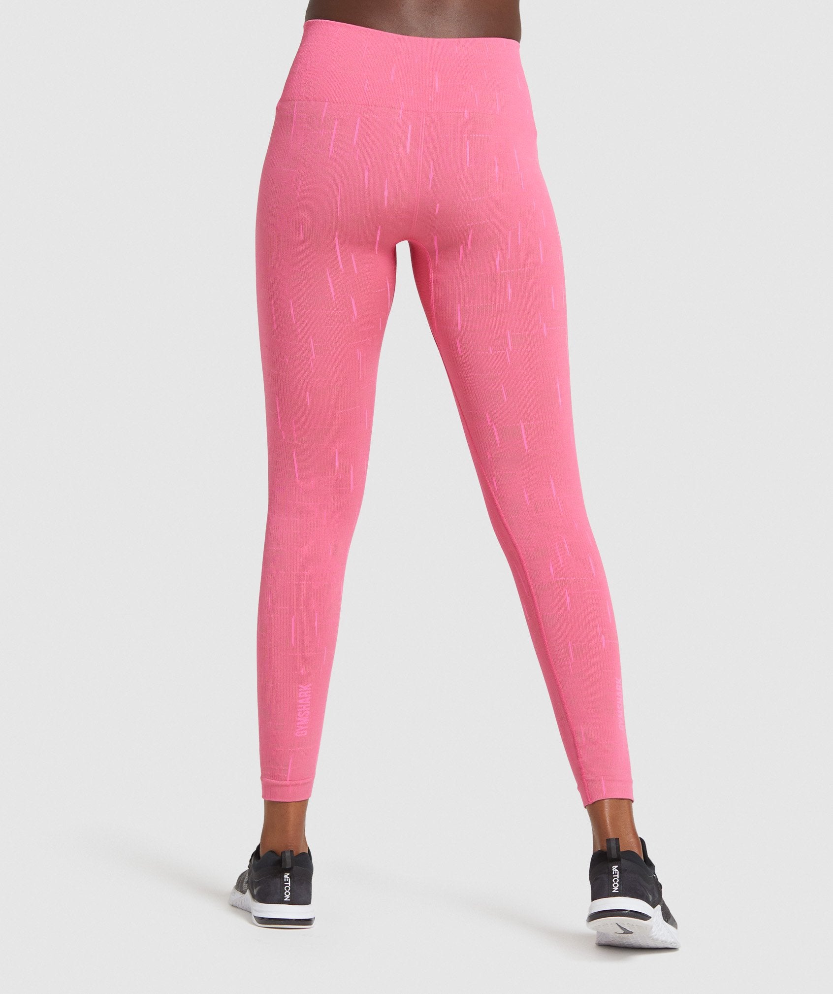 Gymshark, Pants & Jumpsuits, Gymshark Fit Seamless Leggings With Pink  Waistband