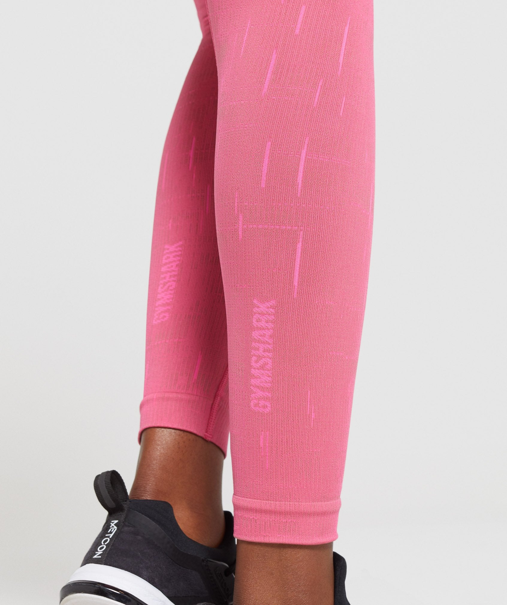 Gymshark WTFlex Seamless High Waisted Leggings - Chevron, Pink