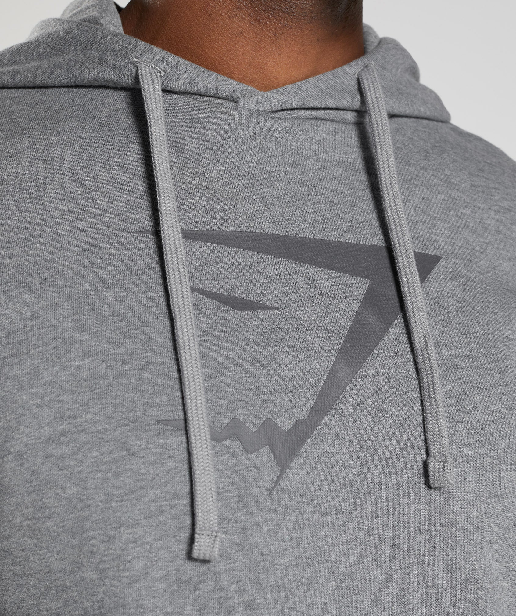 Sharkhead Infill Hoodie in Charcoal Grey Marl - view 3