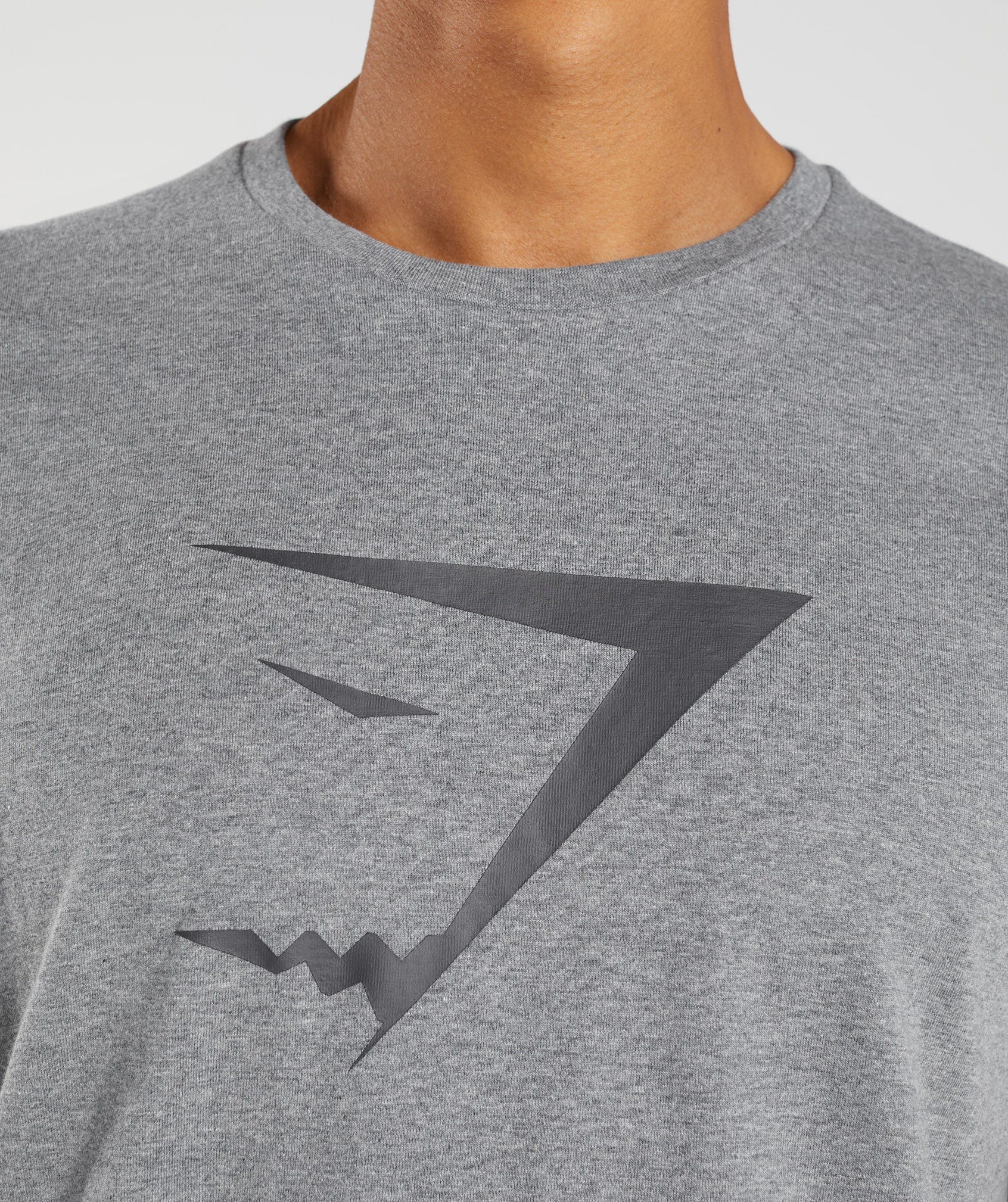 Sharkhead Infill T-Shirt in Charcoal Grey Marl - view 3