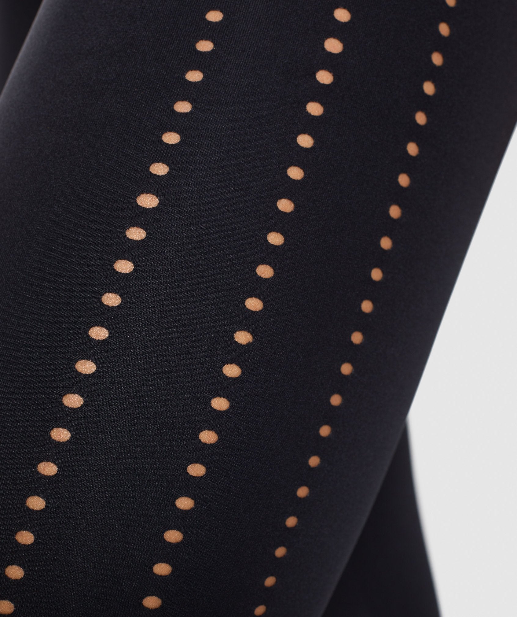 Laser Cut Tights in Black - view 6