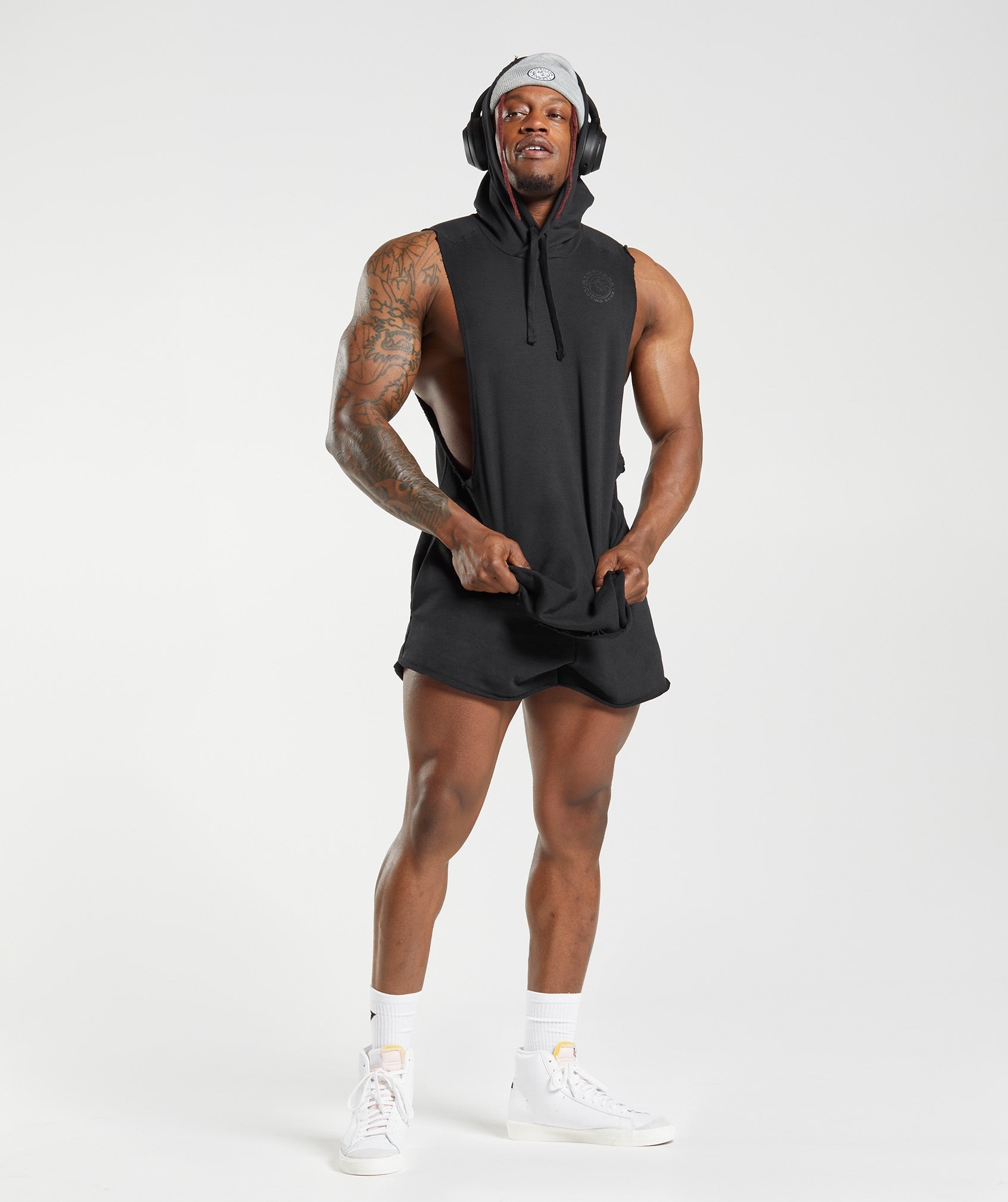 Gymshark Legacy Drop Arm Hoodie - Black