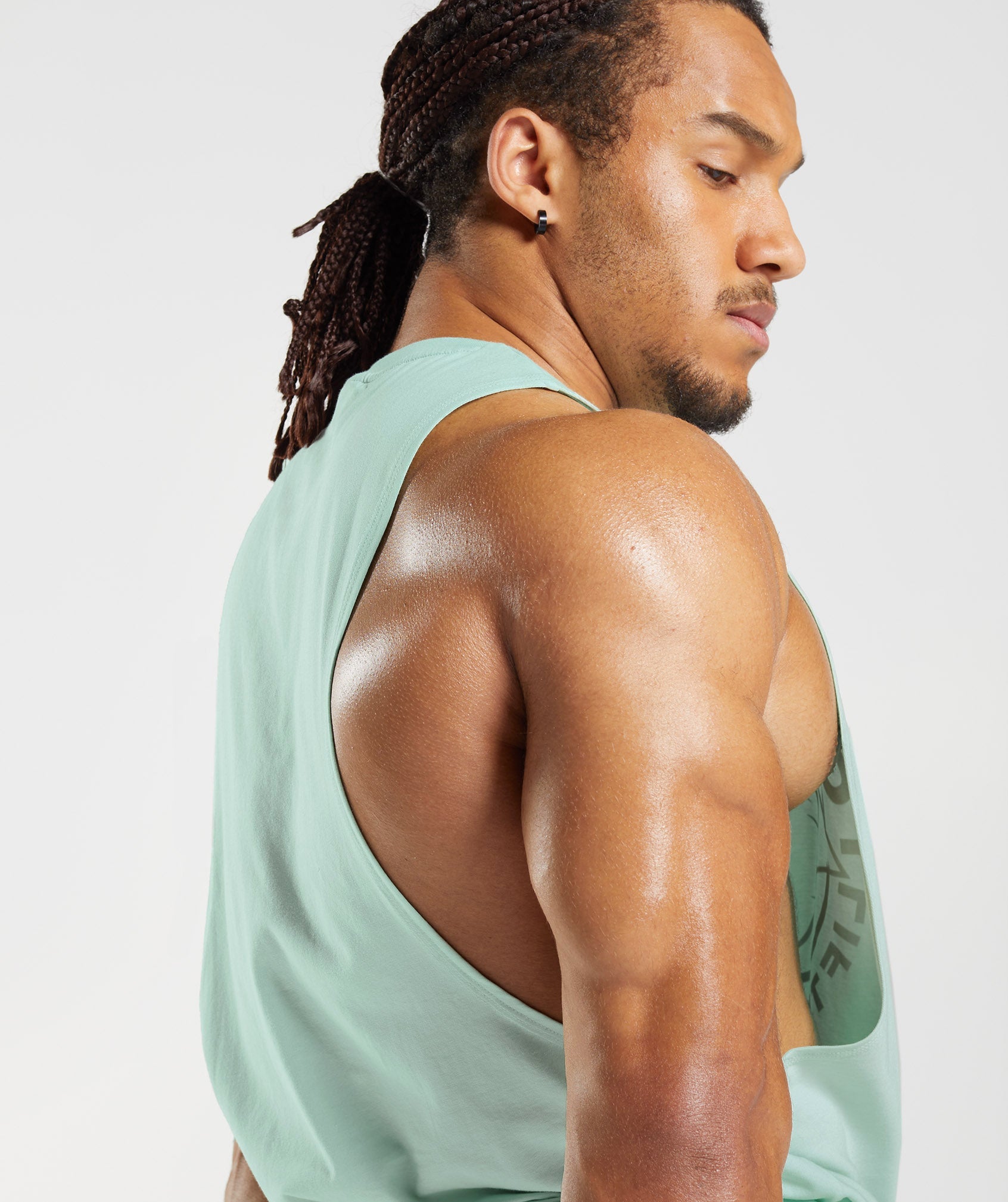 Gymshark Legacy Drop Arm Tank - Aqua Green