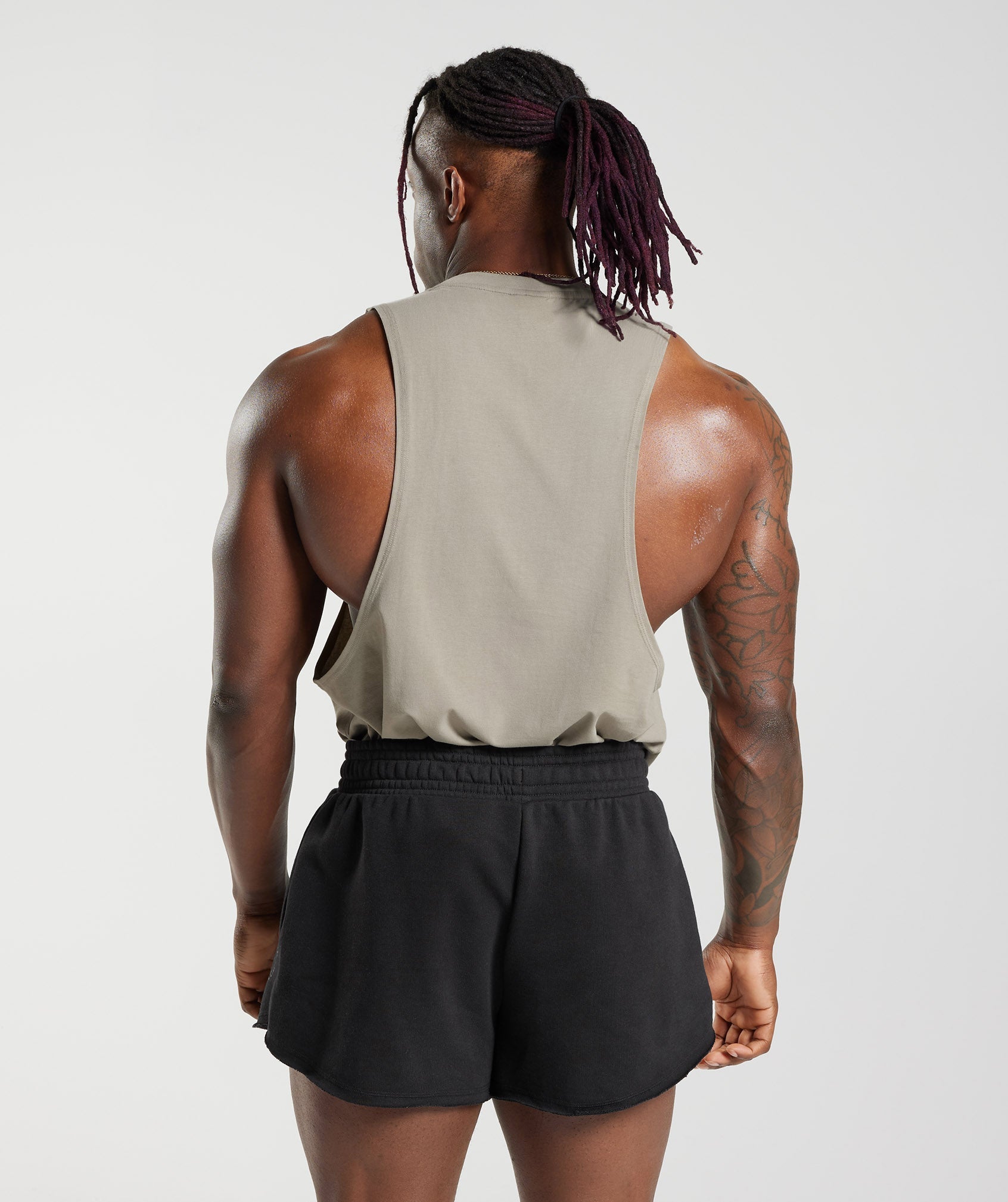 Legacy Drop Arm Tank in Ecru Brown