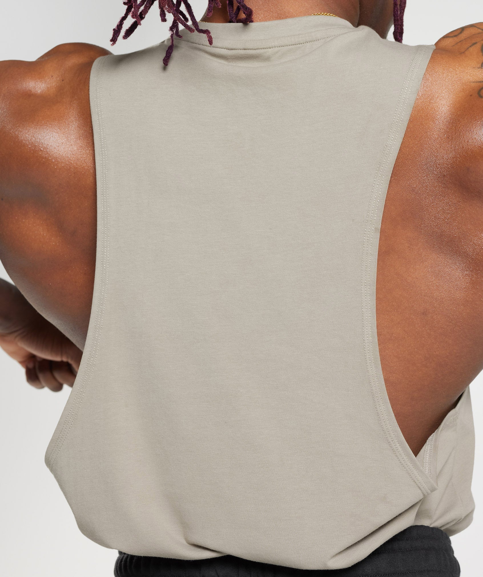 Legacy Drop Arm Tank in Ecru Brown