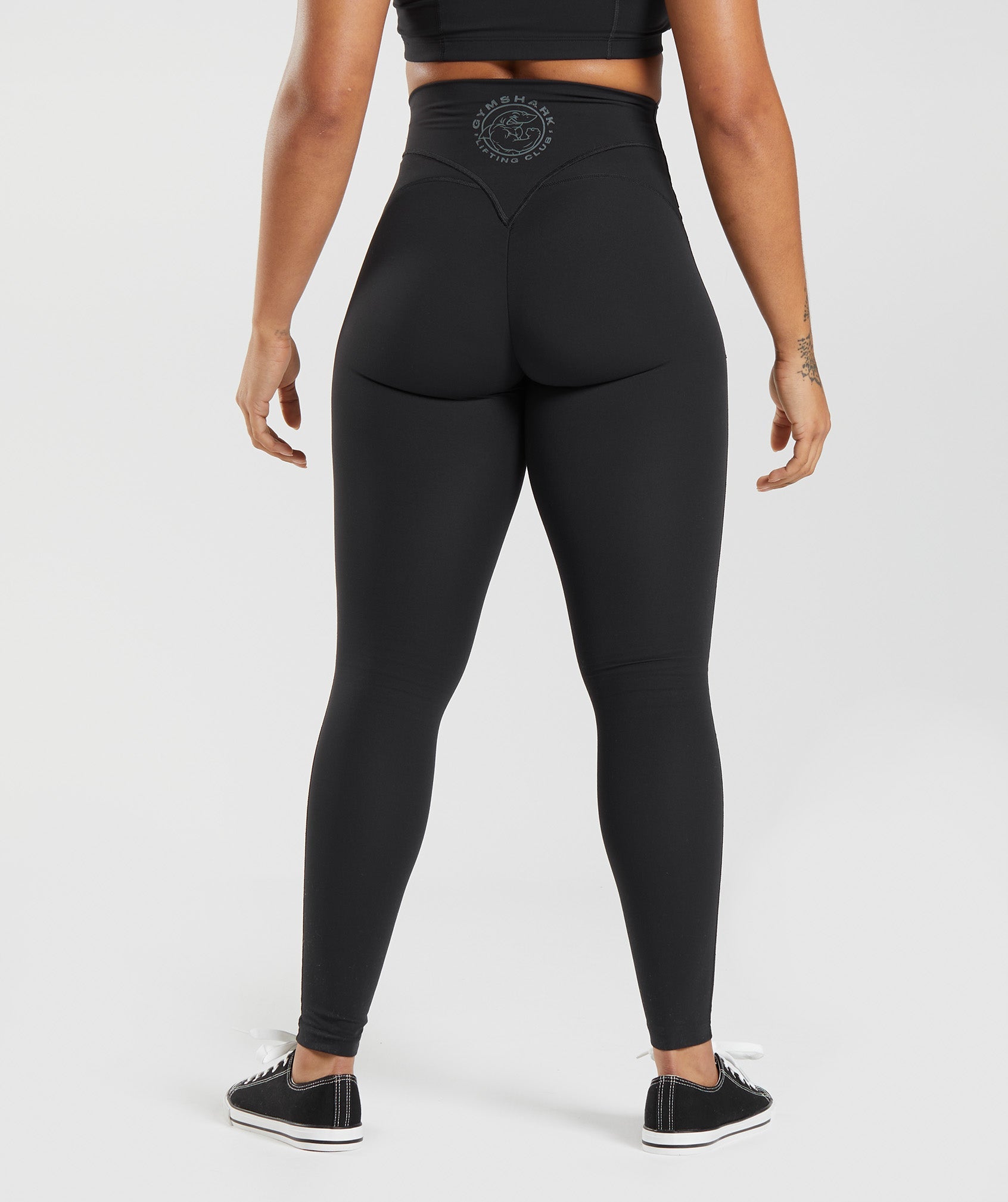 Gymshark Legacy Fitness XS Damen Sport Leggings Lila Stretch Logo  Activewear