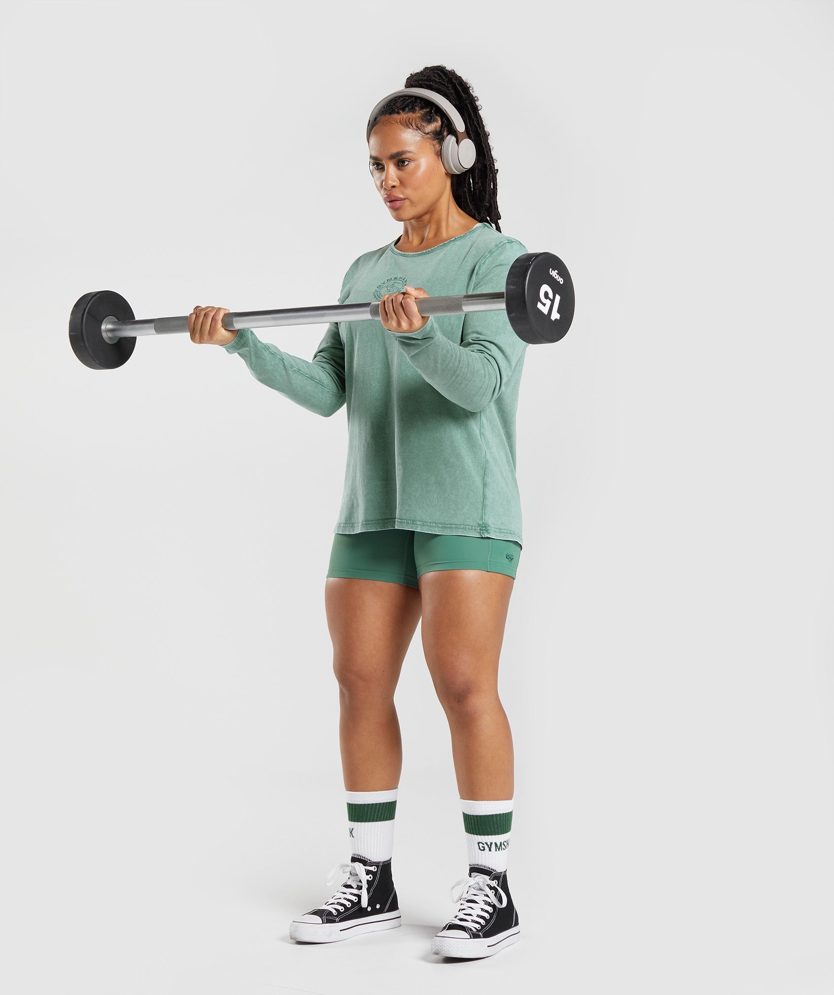 Legacy Washed Long Sleeve Top in Hoya Green - view 4