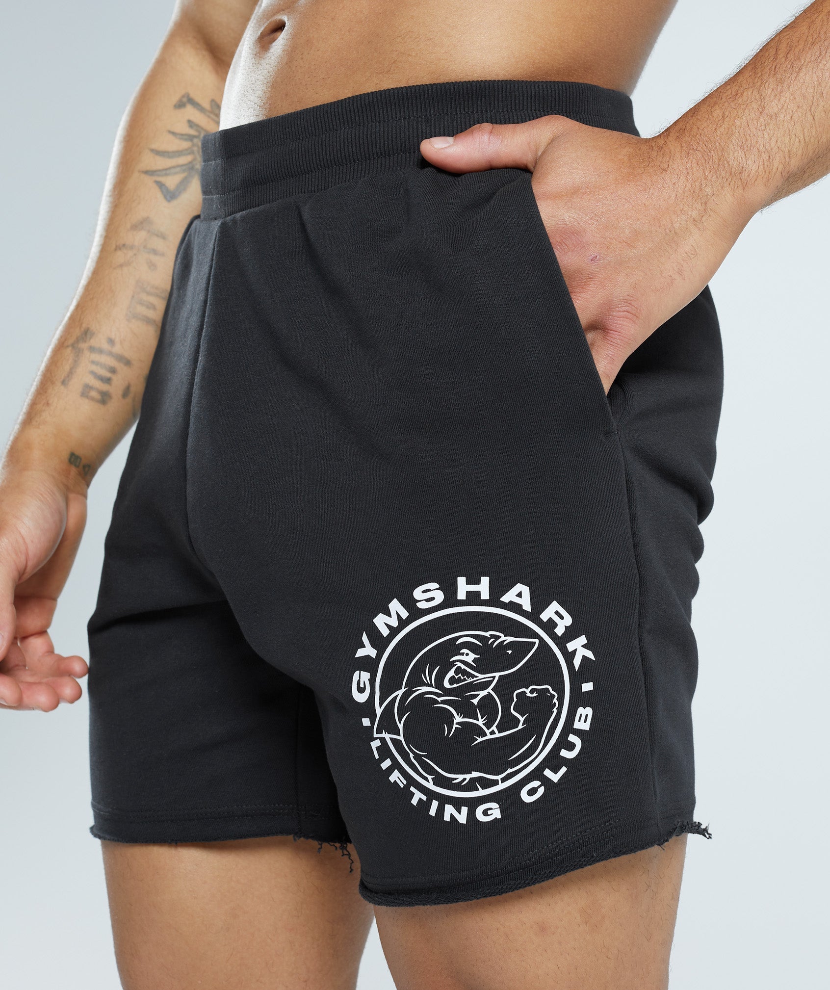 Gymshark Luxe Legacy Shorts Womens S Smokey Grey Pockets Drawstring Cotton  