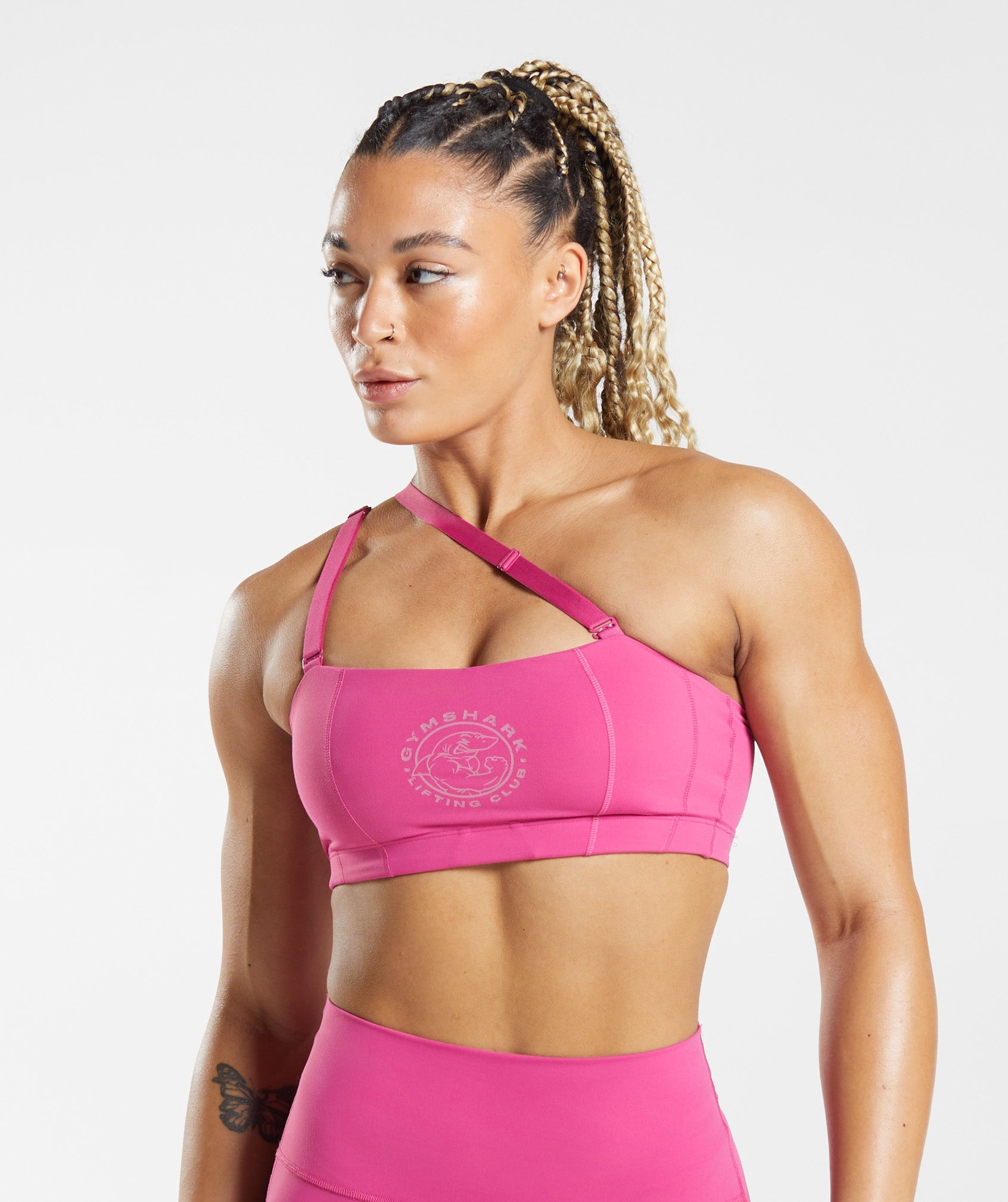 Gymshark Ruched Sports Bra - Light Pink