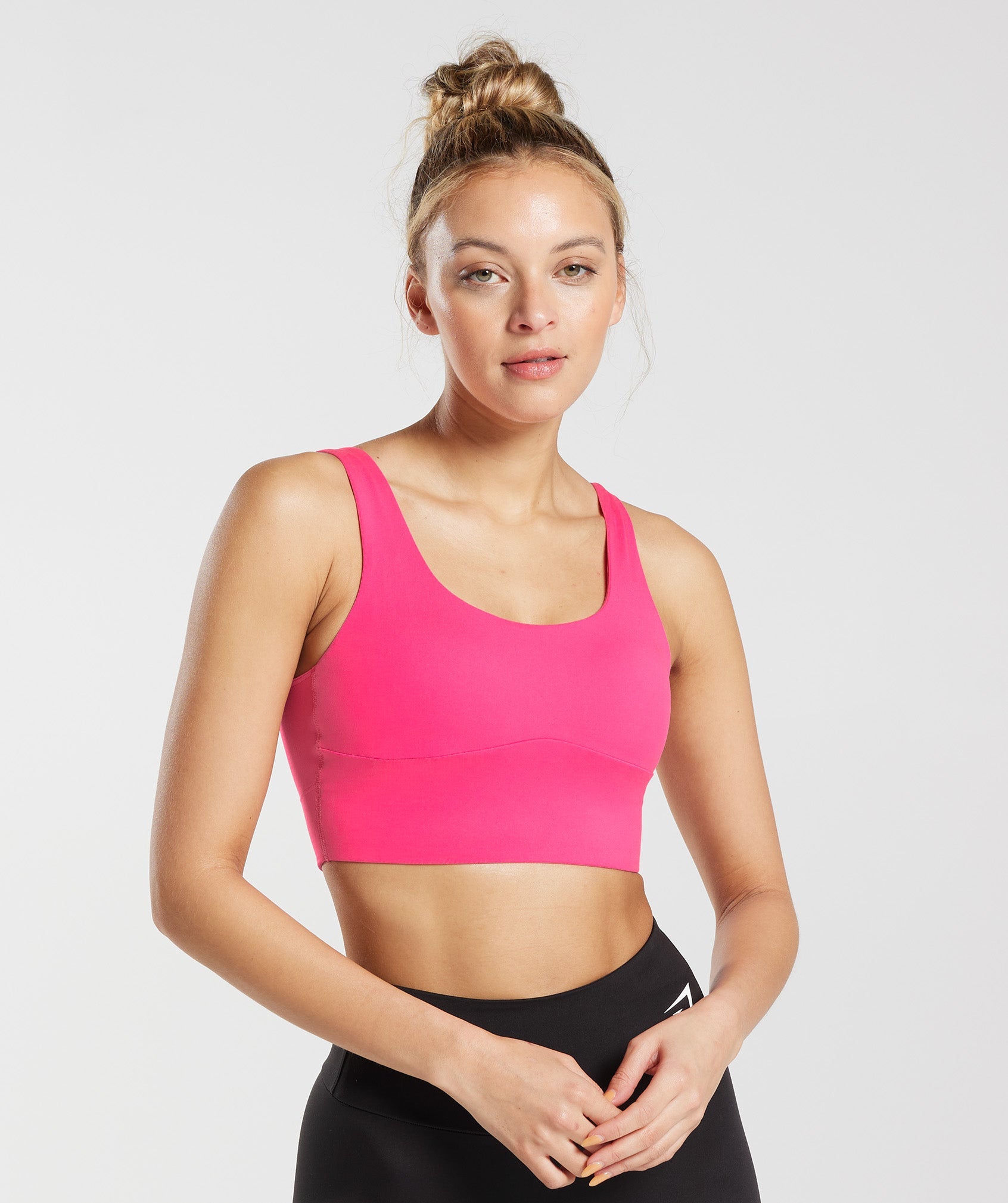Pink with Letters Sports Bra and Leggings Set
