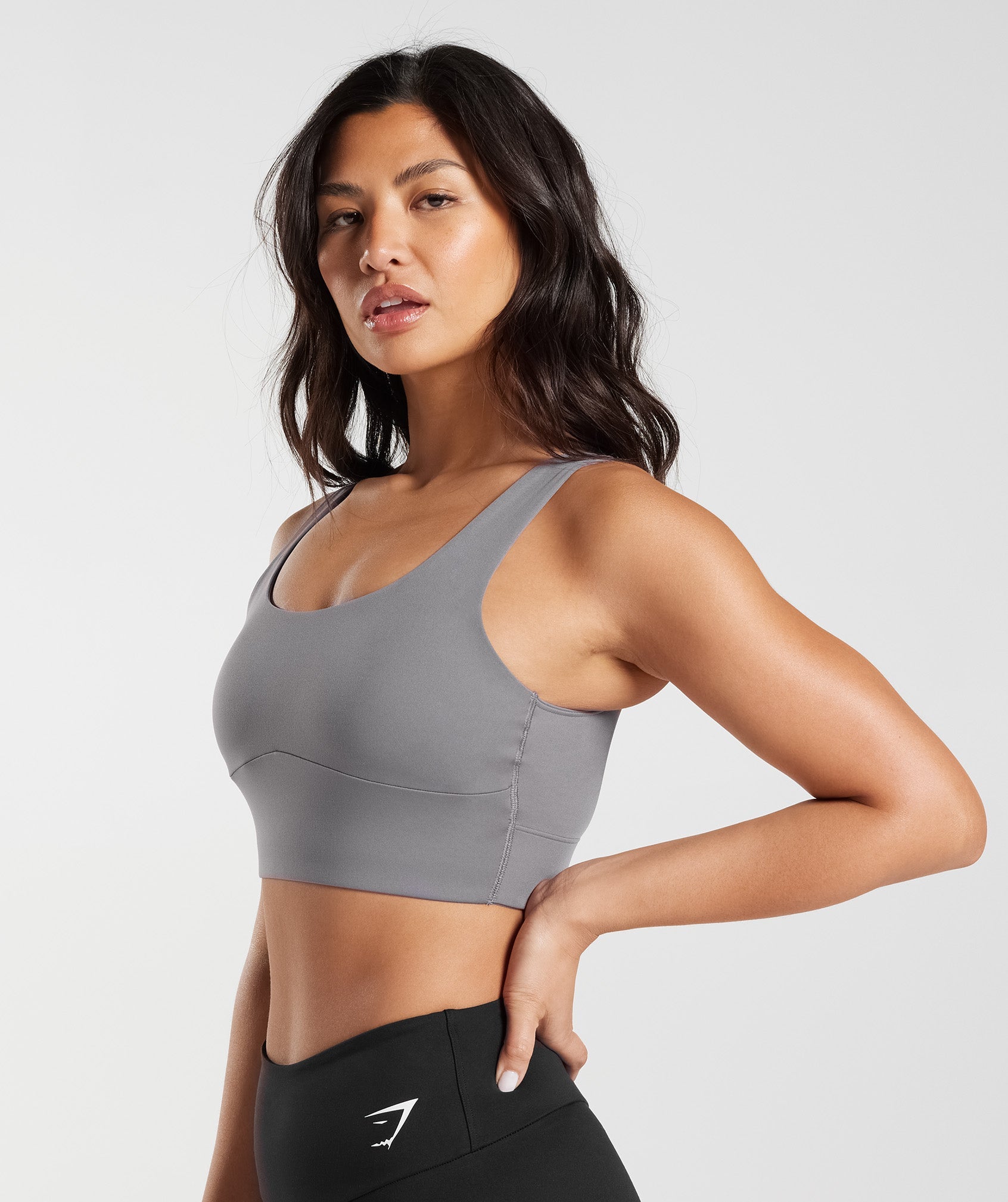 Lavento Women's Longline Sports Bra - Crop Tank Top with Built in Bra  Gray Size 8 - $17 (66% Off Retail) - From Megan