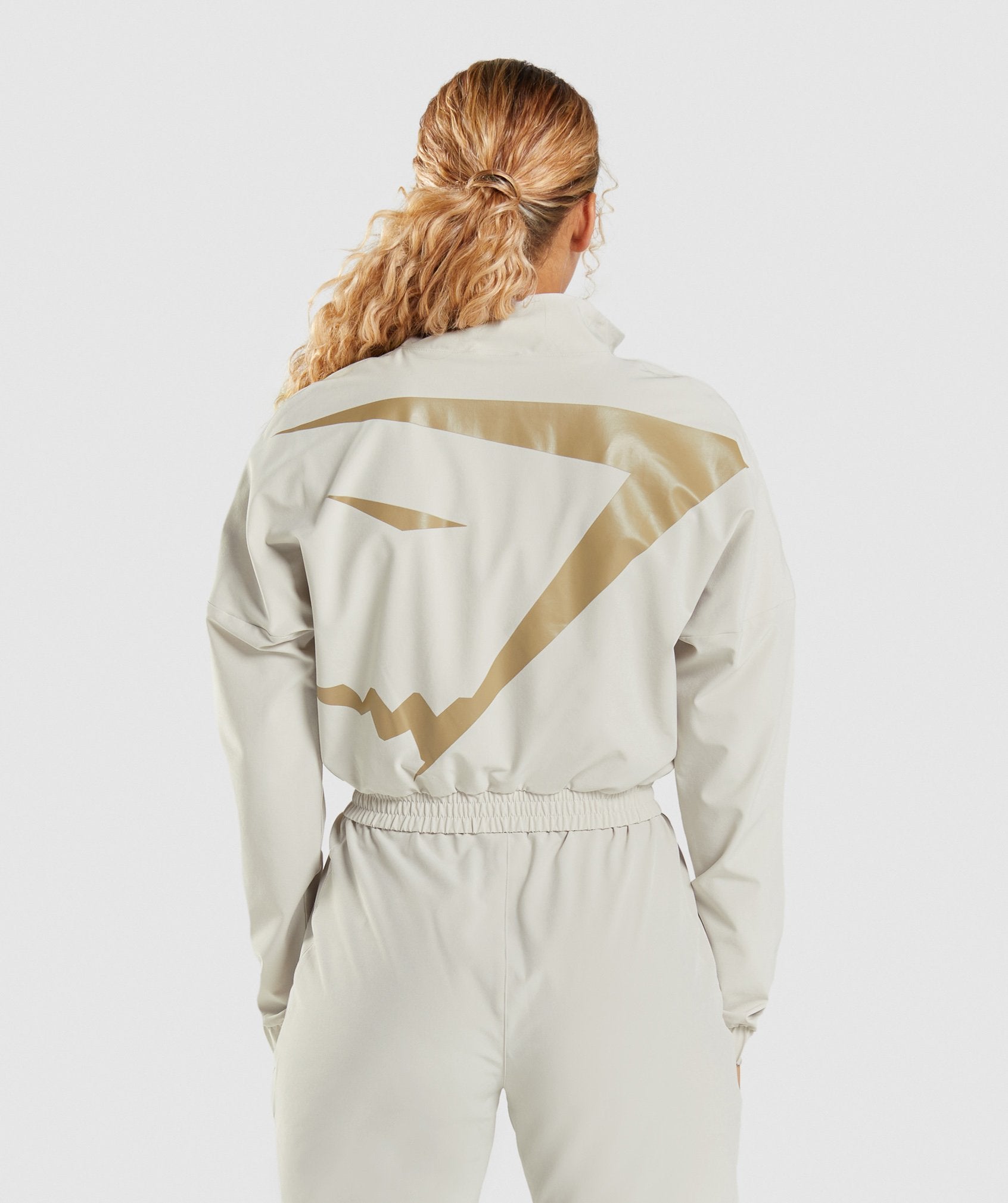 Gymshark Womens M Maximise Track Joggers Windbreaker Pant Ivory