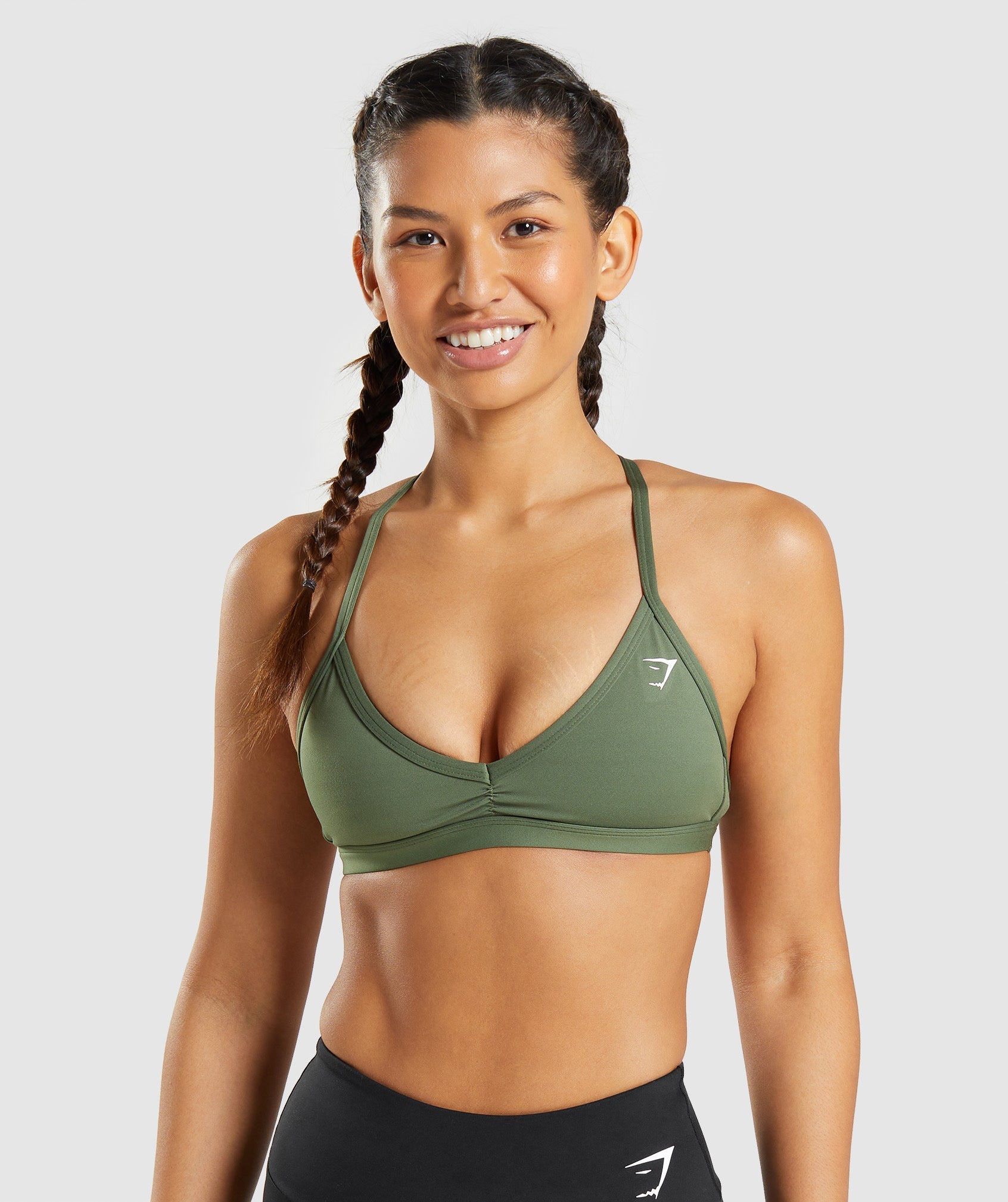 Gymshark Sports Bra Adult Sz XS Green Comfort Workout Running Womens