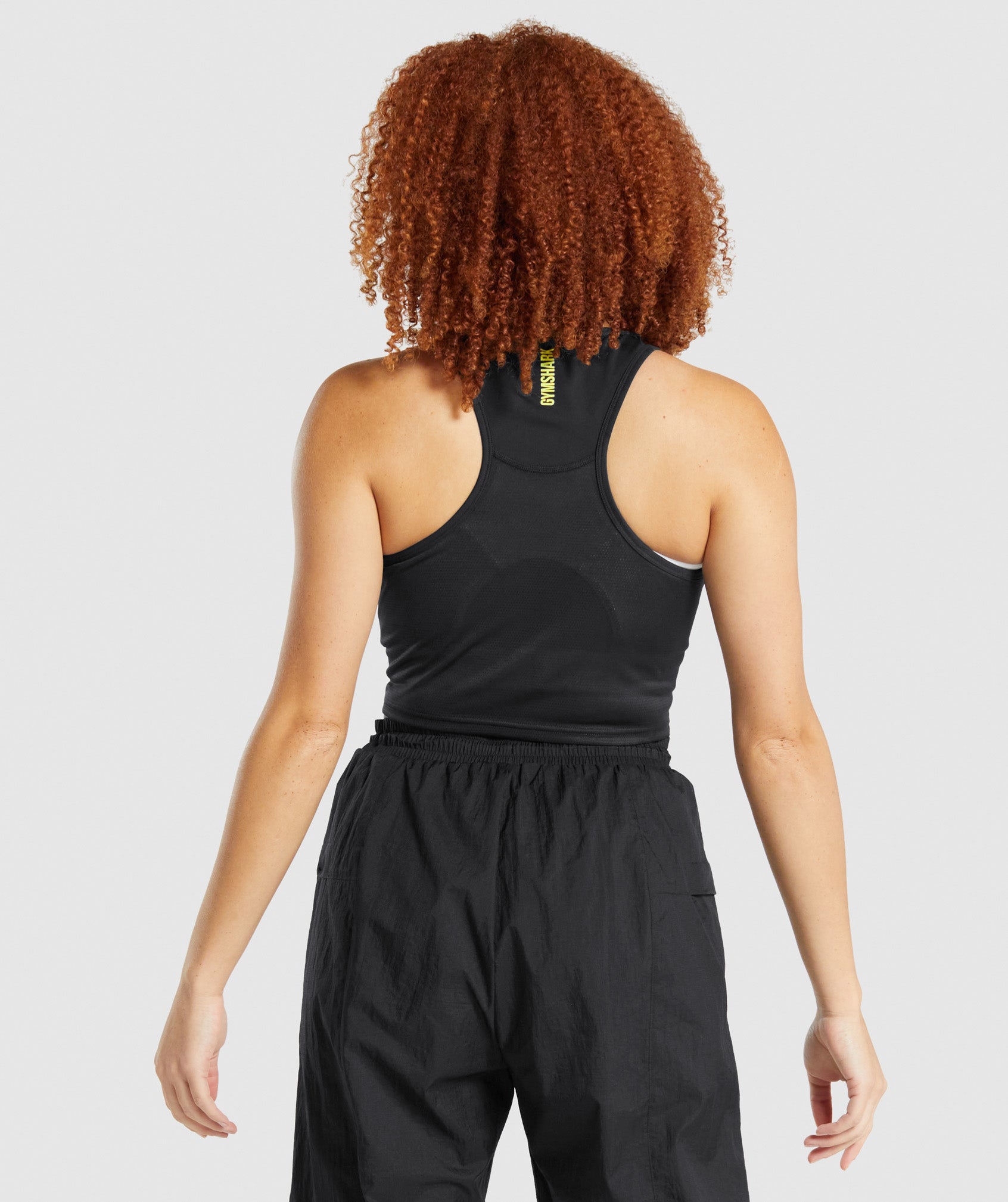 Pulse Crop Tank in Black - view 2