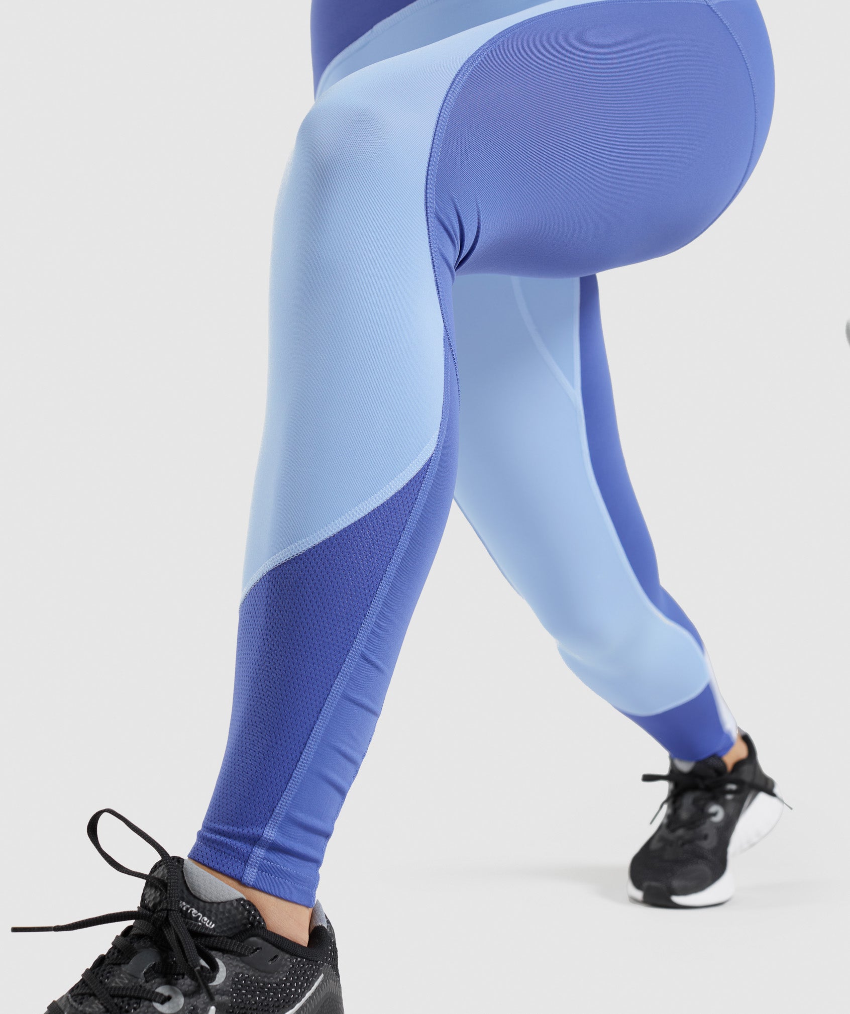 Women's Blue UC Riverside Highlanders Plus Size Color Block Yoga Leggings