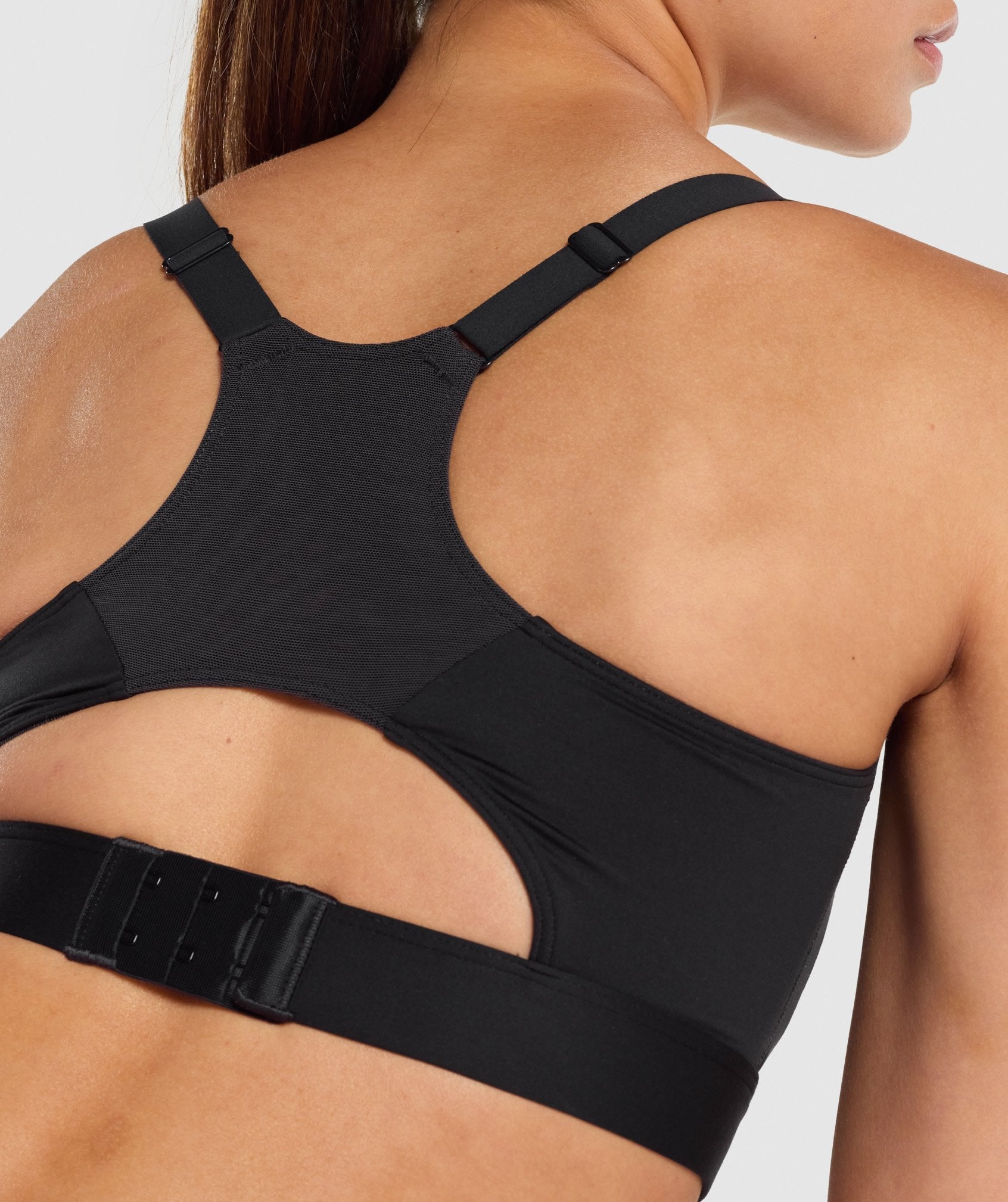 Racer Back Sports Bra in Black