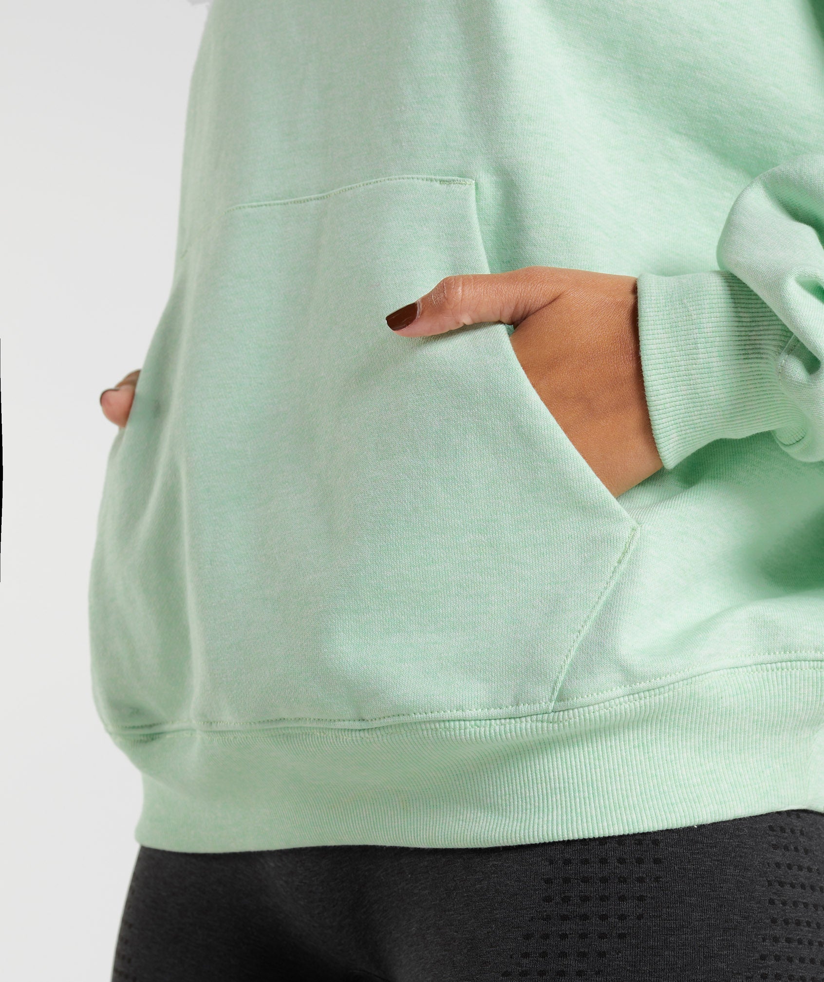 Rest Day Sweats 1/2 Zip Pullover in Refreshing Green Marl - view 7