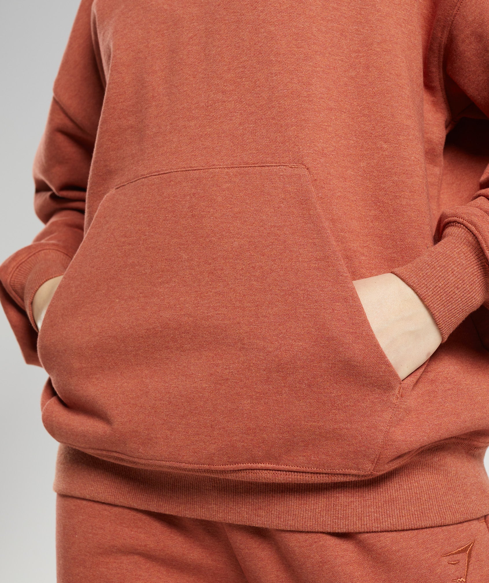 Rest Day Sweats Hoodie in Cinnamon Brown Marl - view 6