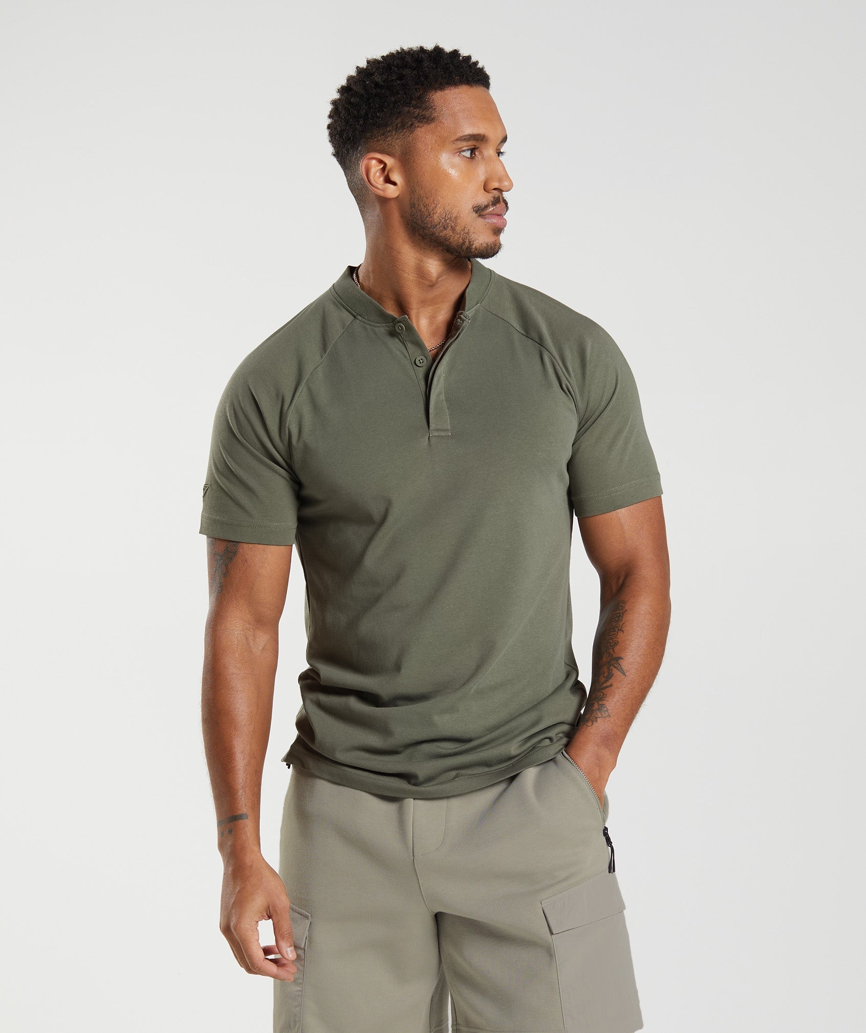 Rest Day Commute Polo Shirt in Dusty Olive