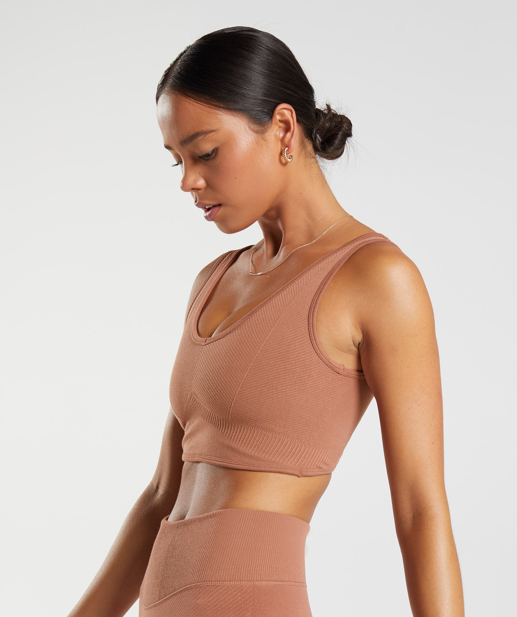 Rest Day Seamless Bralette in Coffee Brown
