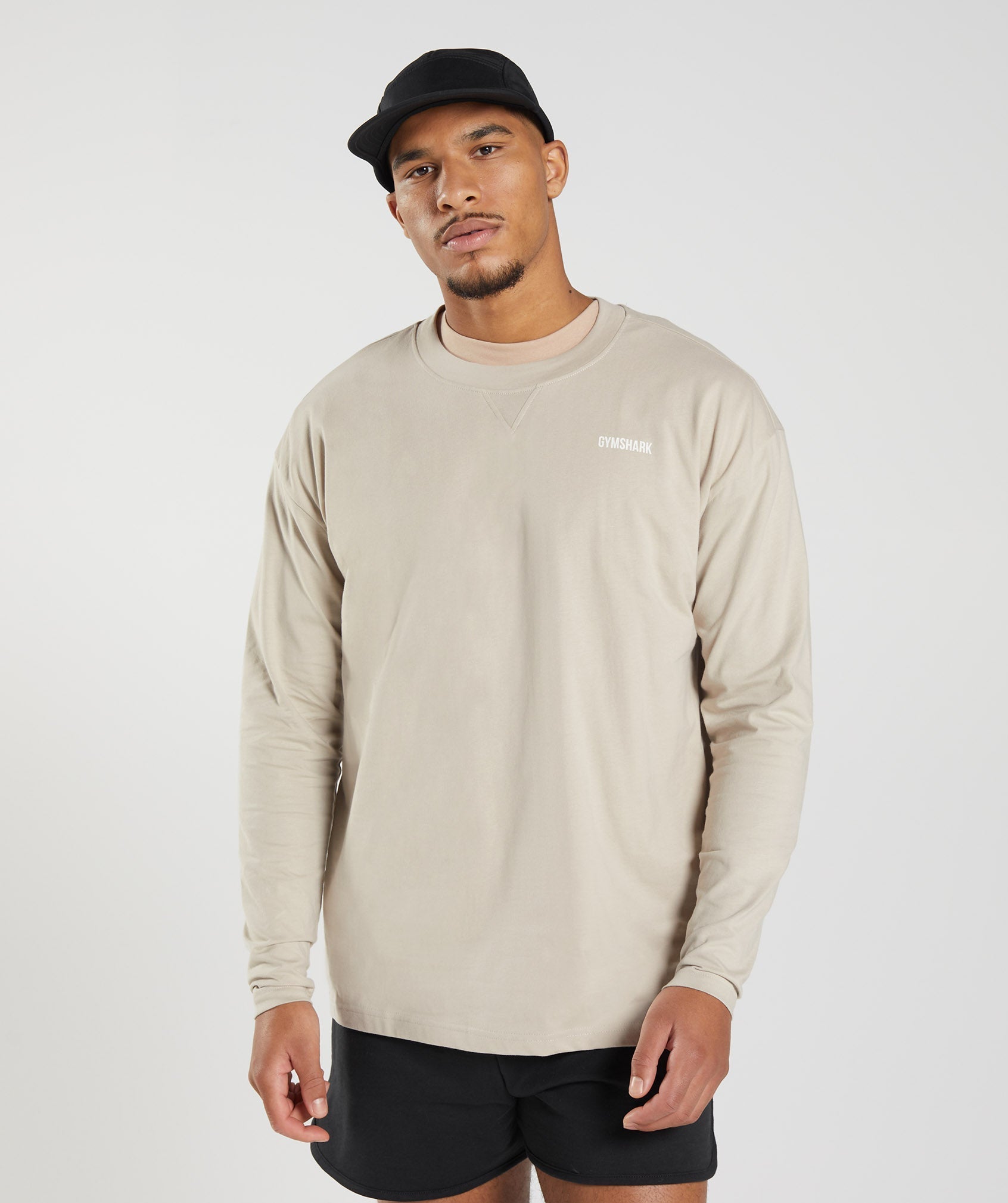 Rest Day Sweats Long Sleeve T-Shirt in Pebble Grey - view 2