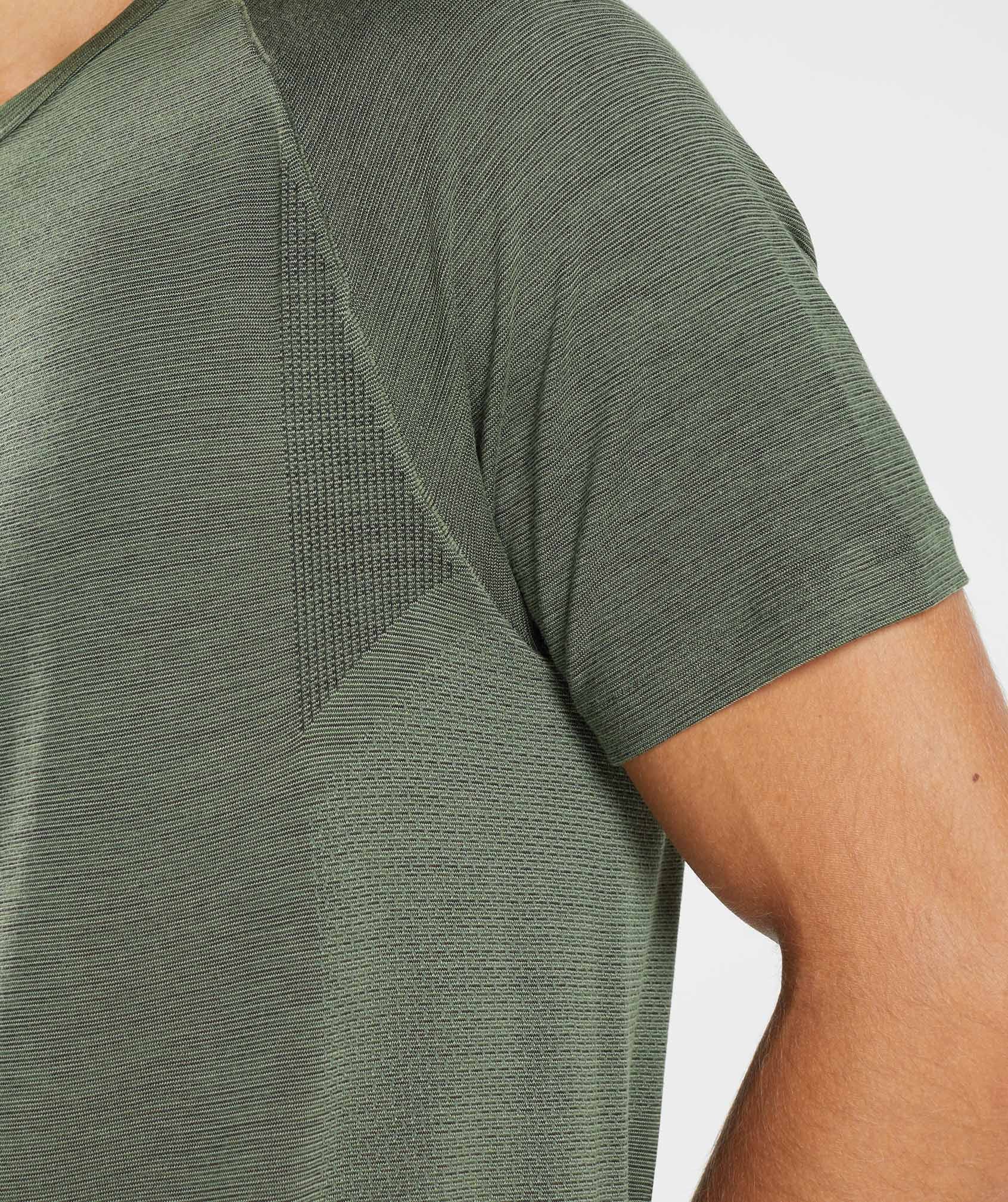 Retake Seamless T-Shirt in Core Olive/Black Marl