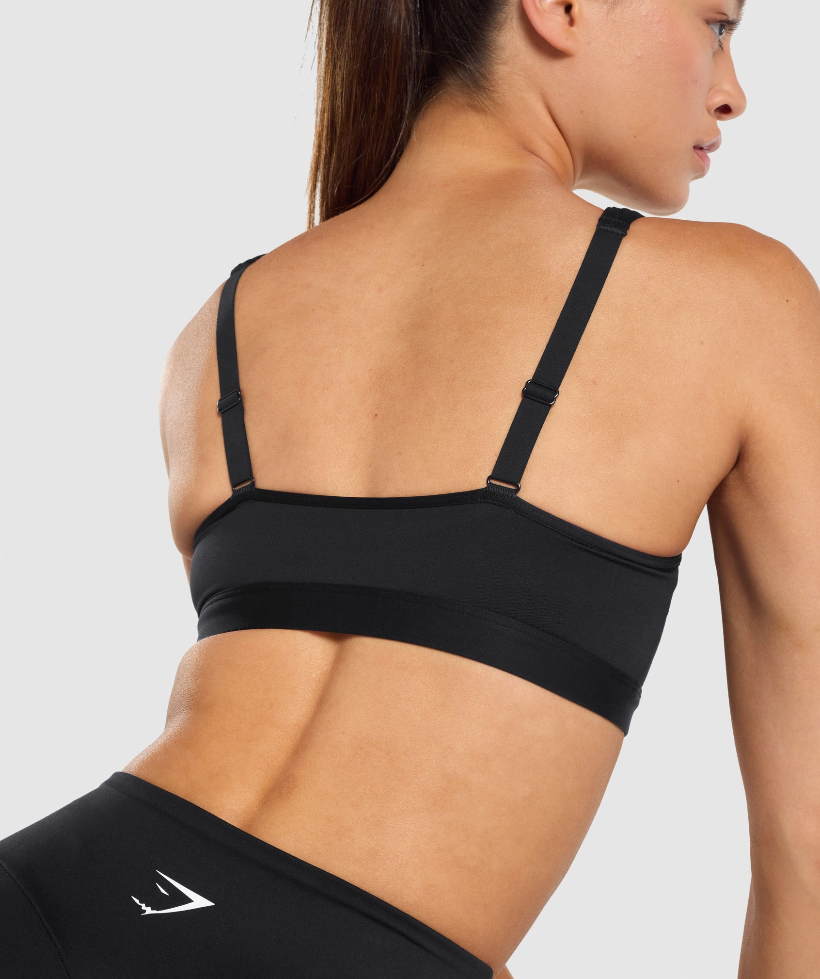 GYMSHARK - NEW Black Cut Out Back Medium Support Sports Bra/Crop Top-Size  Small