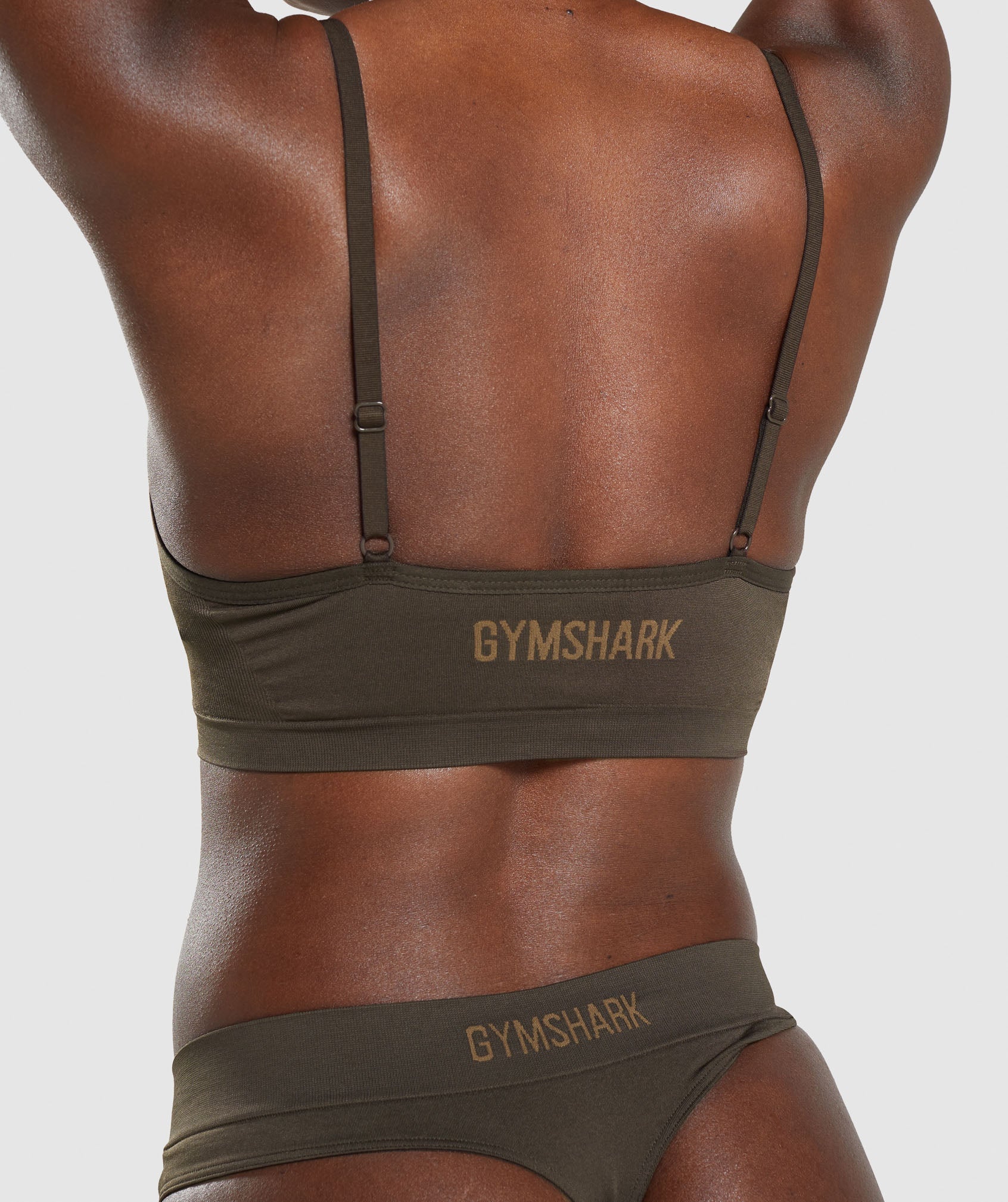 Seamless Low Neck Bralette in Espresso Brown