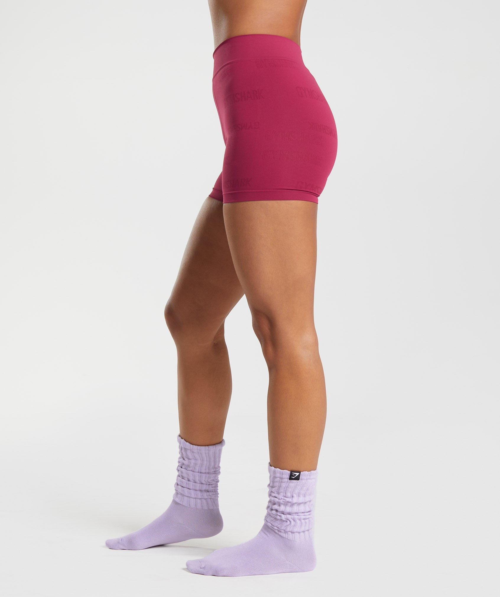 Seamless Jacquard Boxers in Currant Pink - view 3