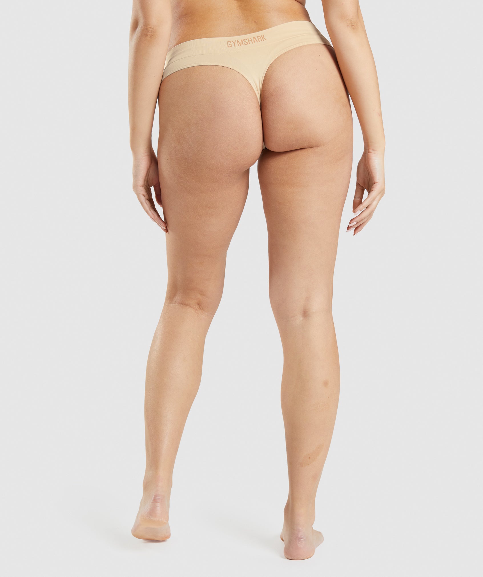 Seamless Thong in Fawn Light Brown