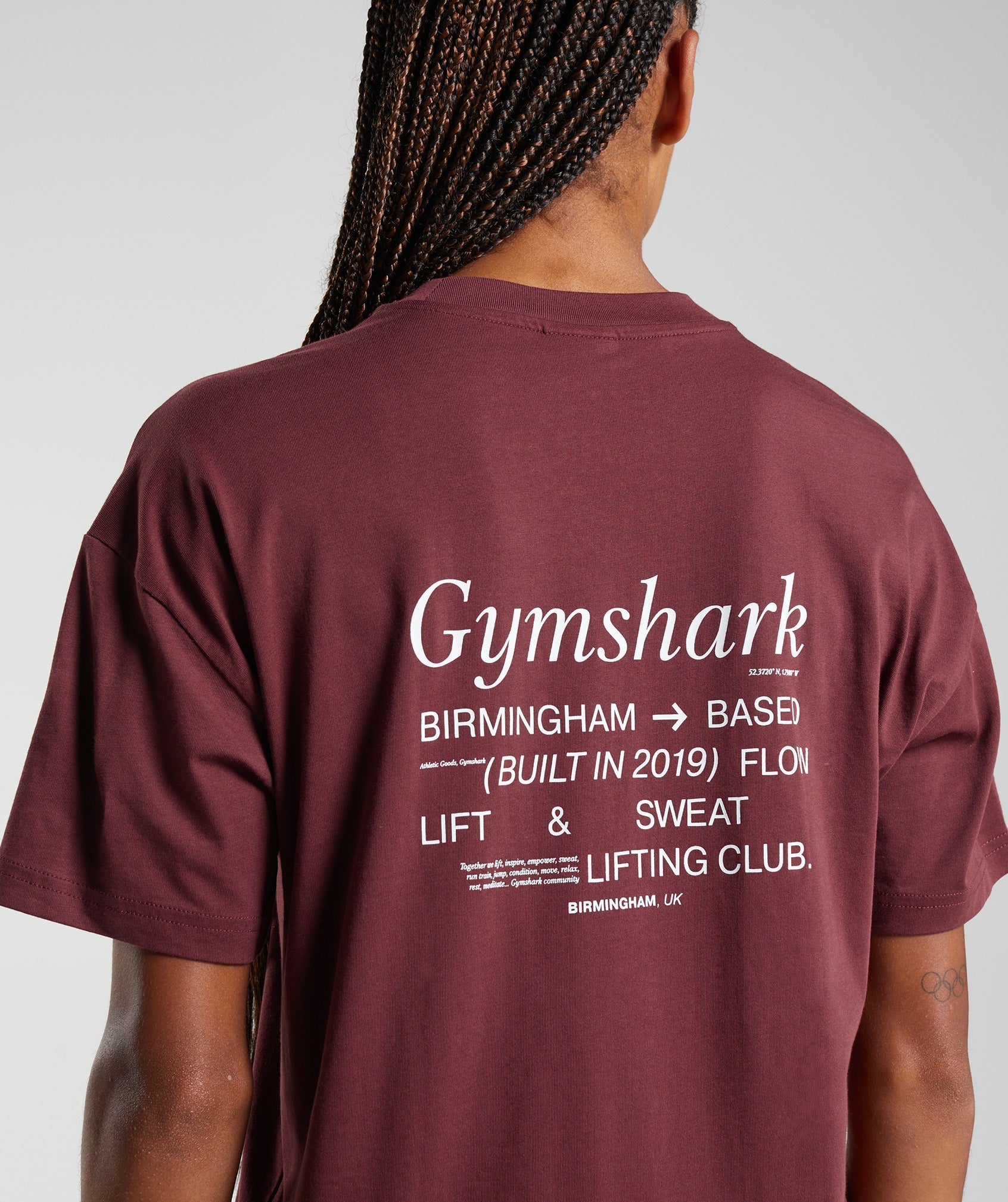 Gymshark Crest T-Shirt - Cherry Brown