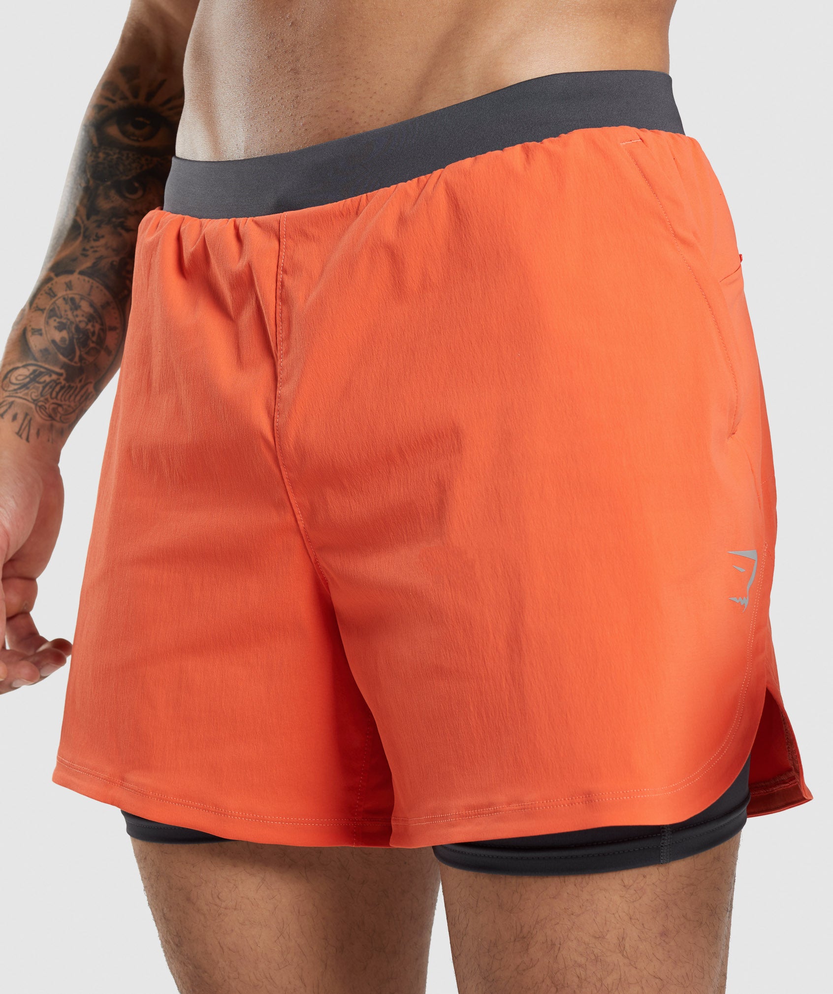 Speed Evolve 5" 2 In 1 Shorts in Papaya Orange