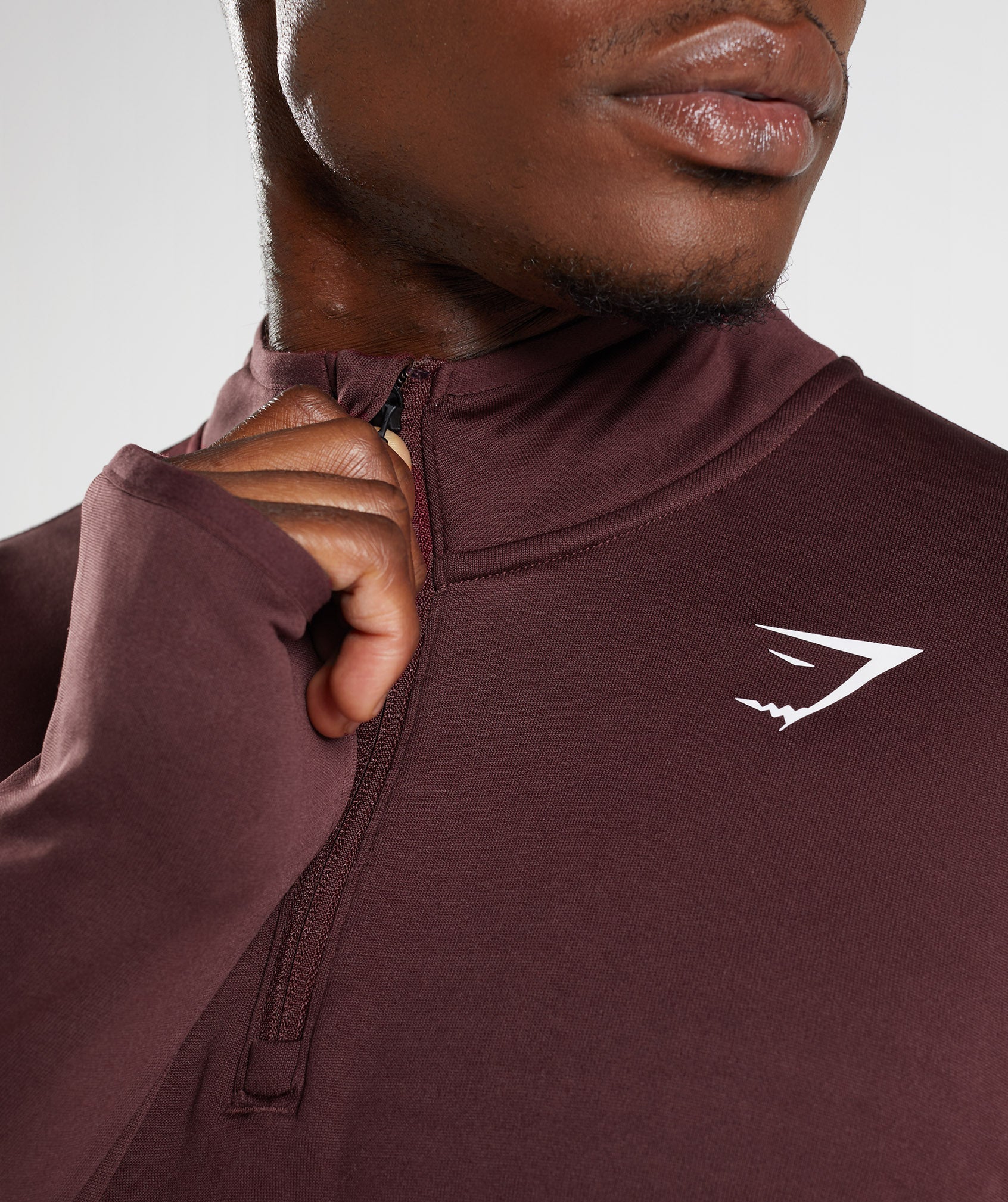 Gymshark Sport 1/4 Zip - Baked Maroon