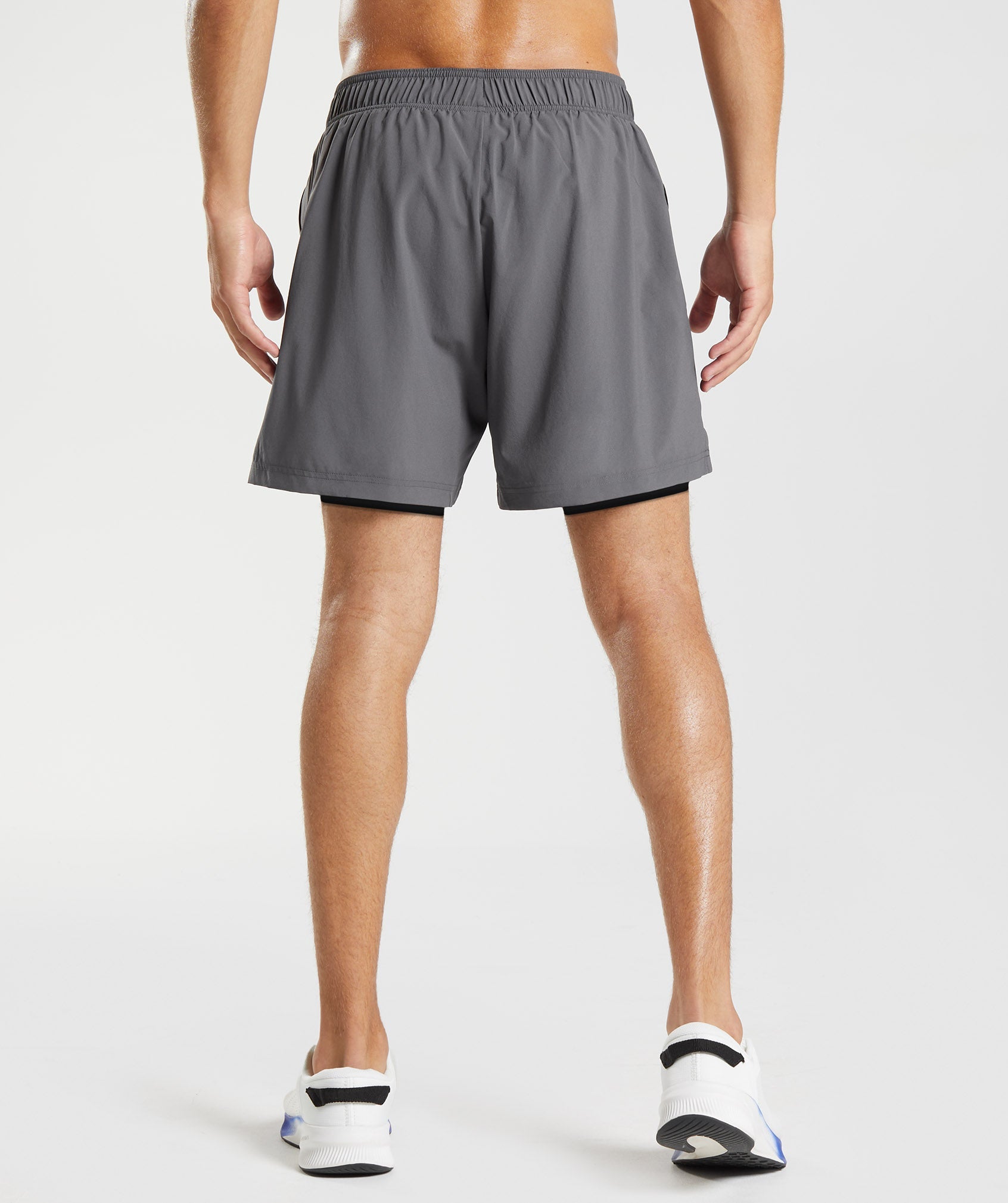 Sport 7" 2 In 1 Shorts in Silhouette Grey/Black