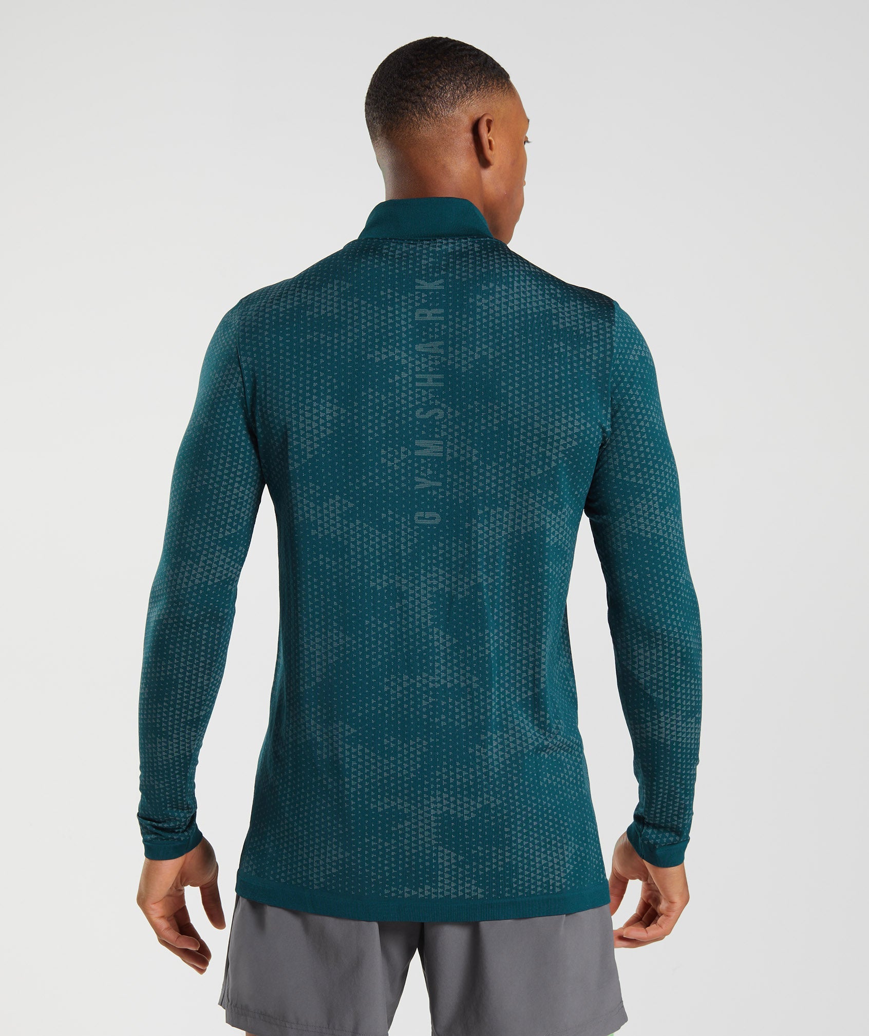 Sport Seamless 1/4 Zip in Winter Teal/Slate Blue