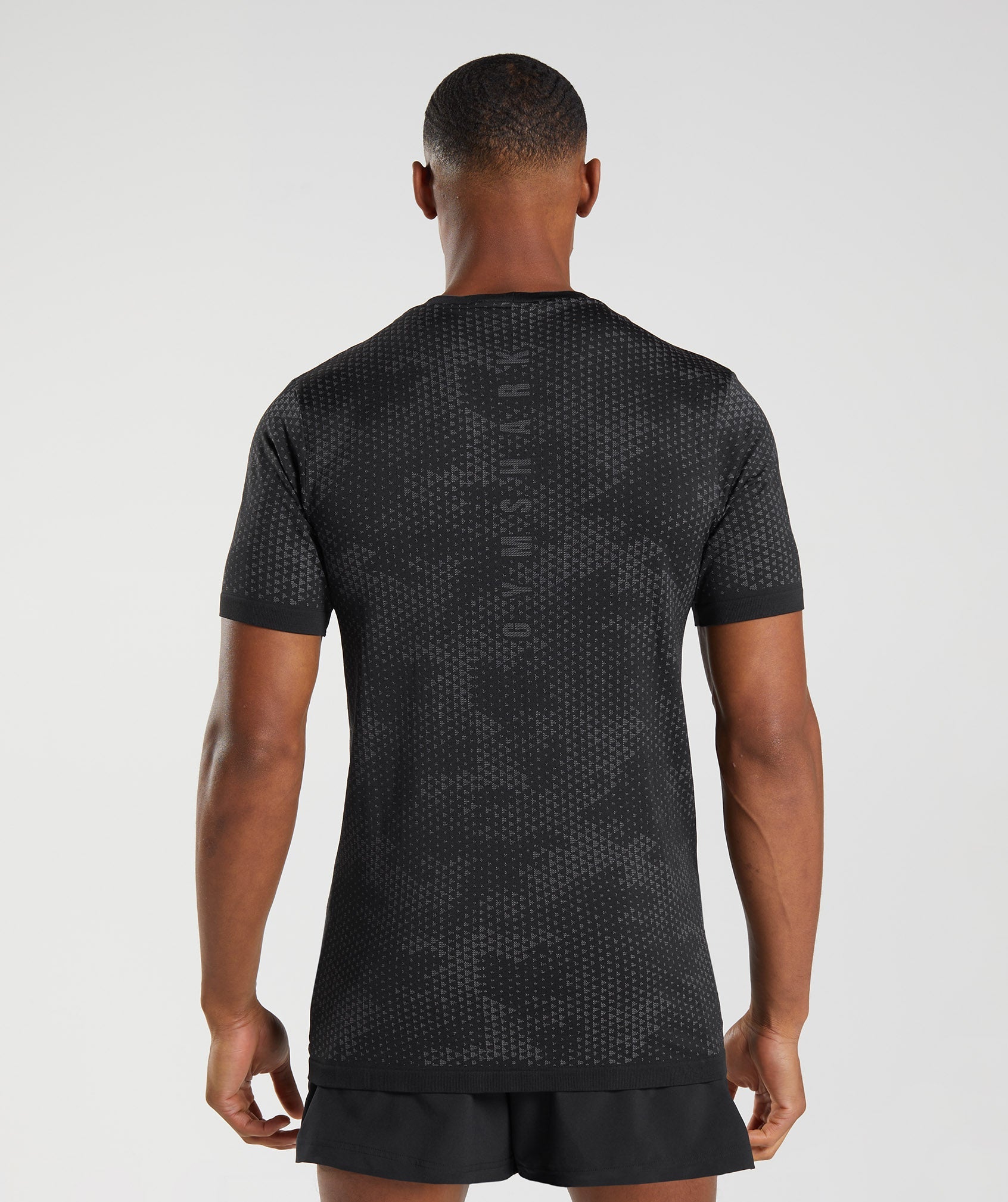 Sport Seamless T-Shirt in Black/Silhouette Grey