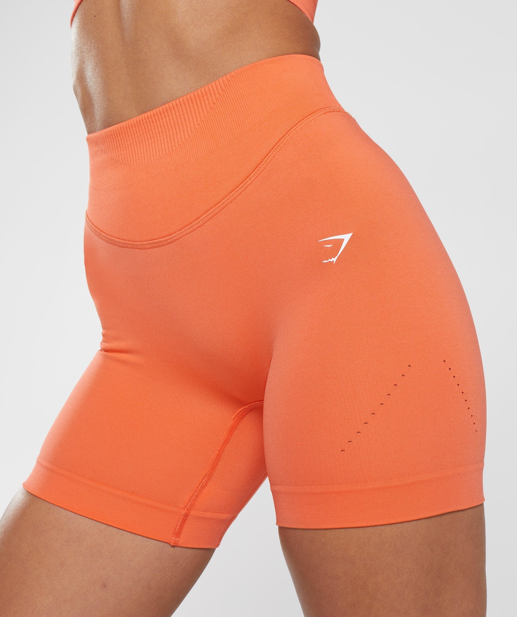 Sweat Seamless Shorts in Aerospace Orange