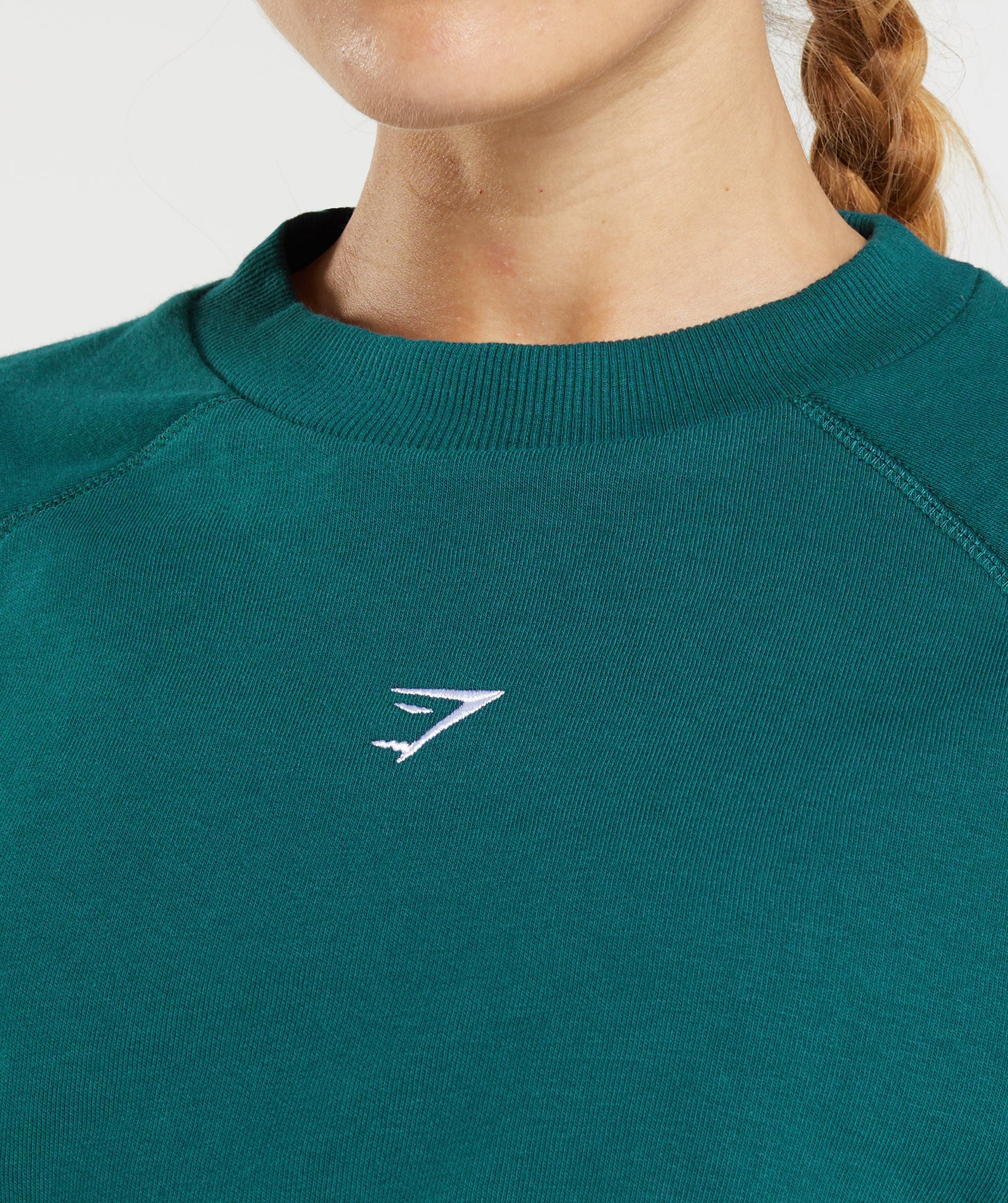 Training Cropped Sweater in Winter Teal - view 3