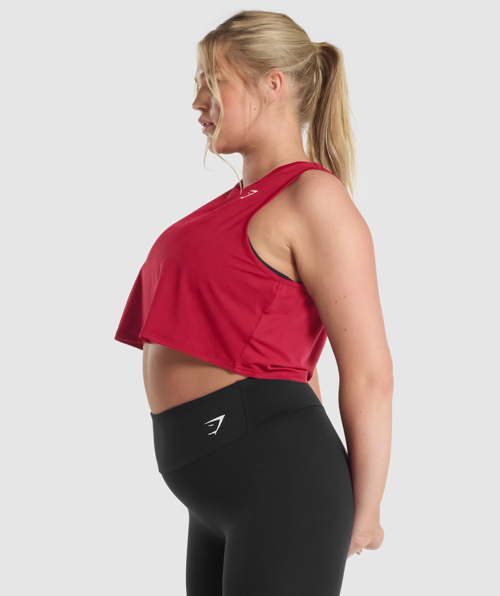 Gymshark Training Cropped Leggings Burgundy