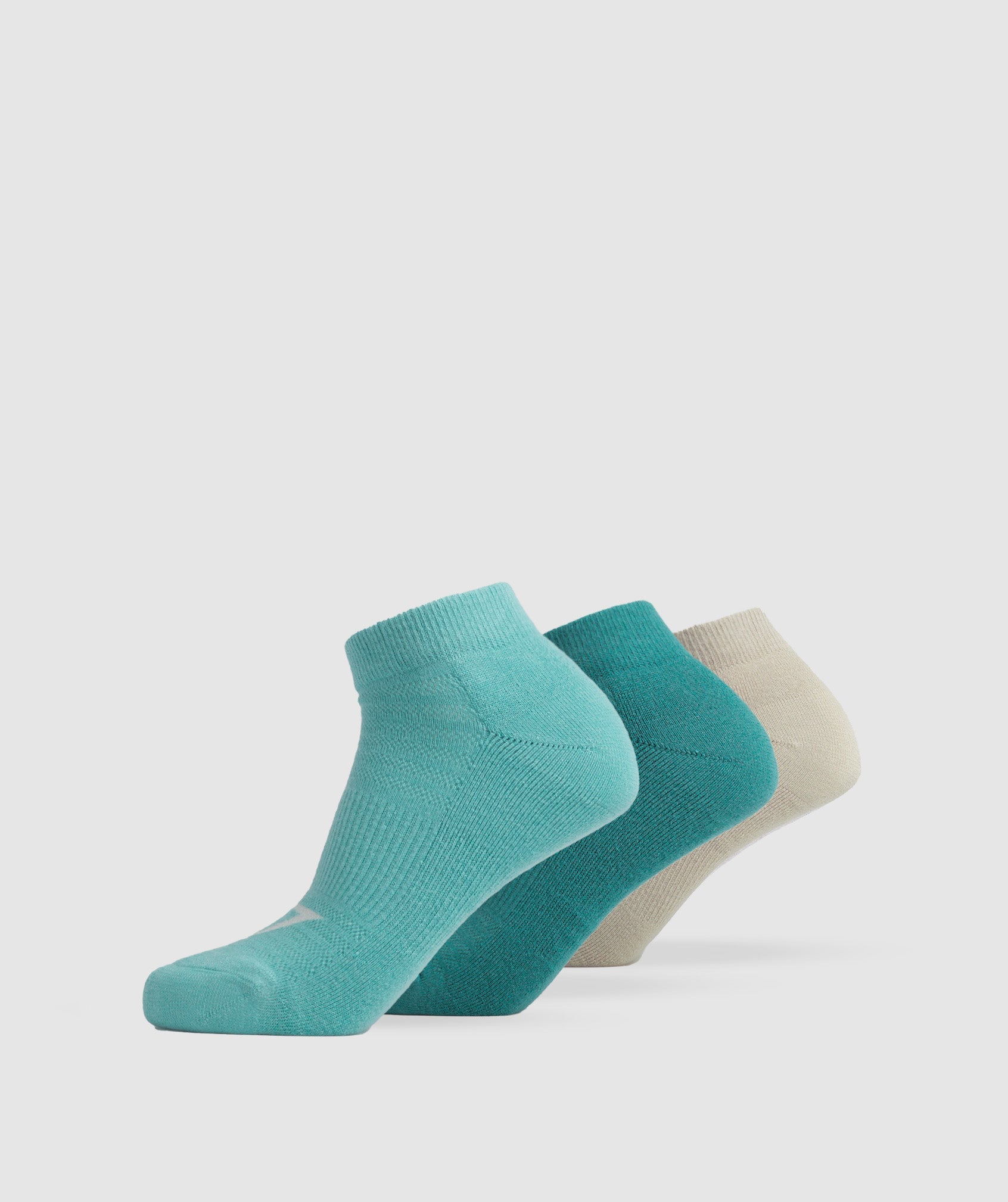 Ankle Socks 3pk in Blue/Jewel Green/Pebble Grey