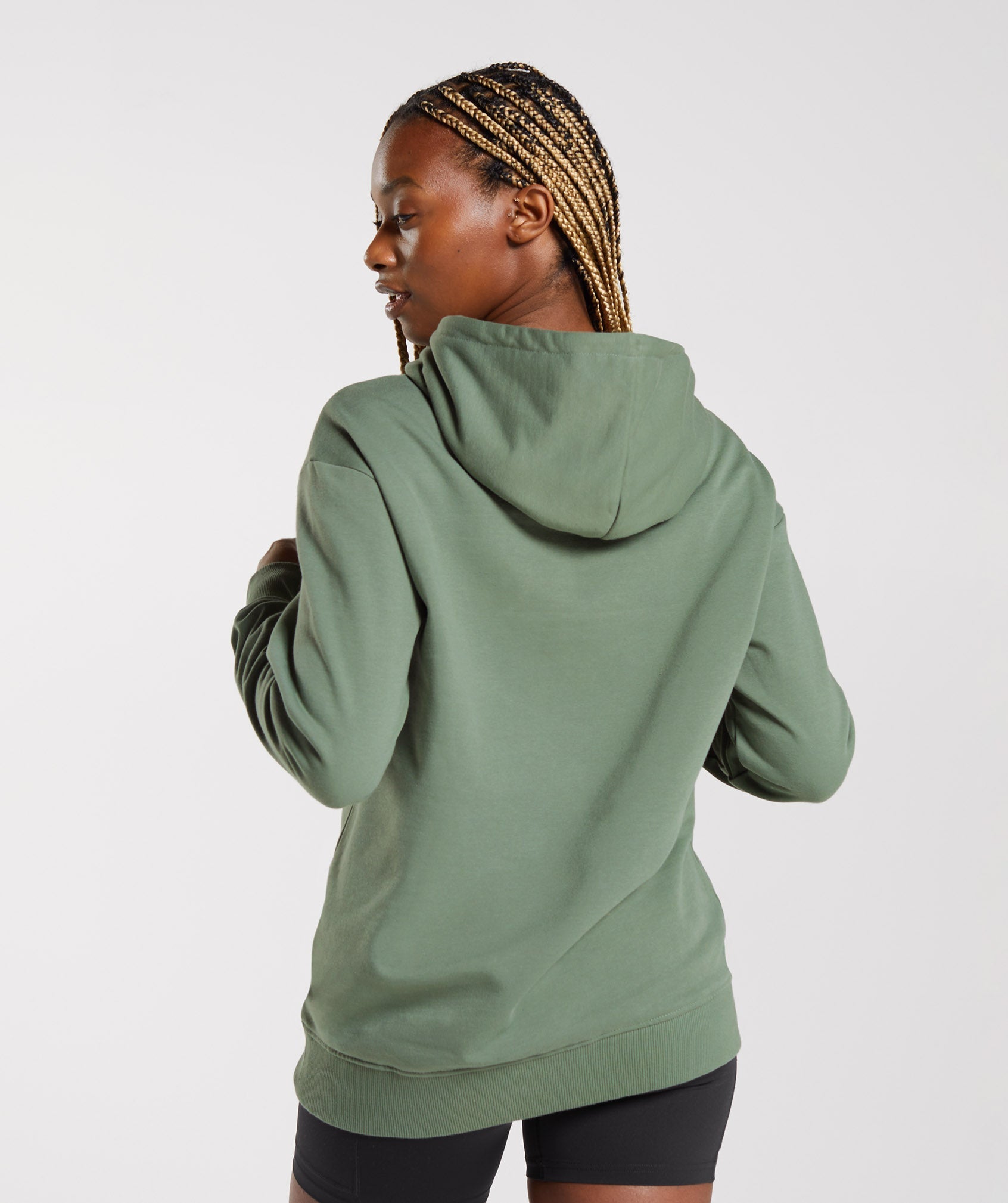 Oversized hoodie - Khaki green - Ladies